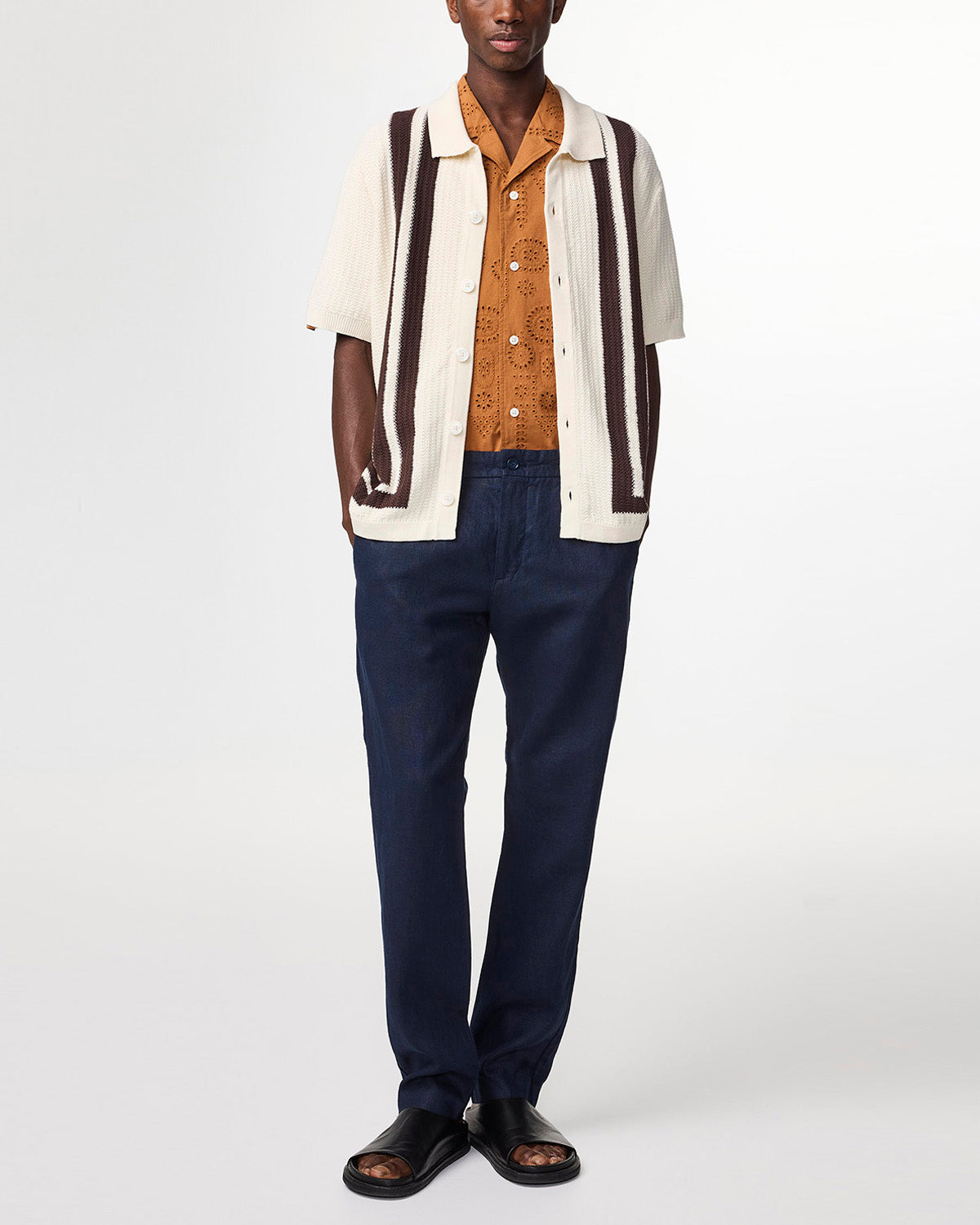 NN07 Theo Linen Trouser
