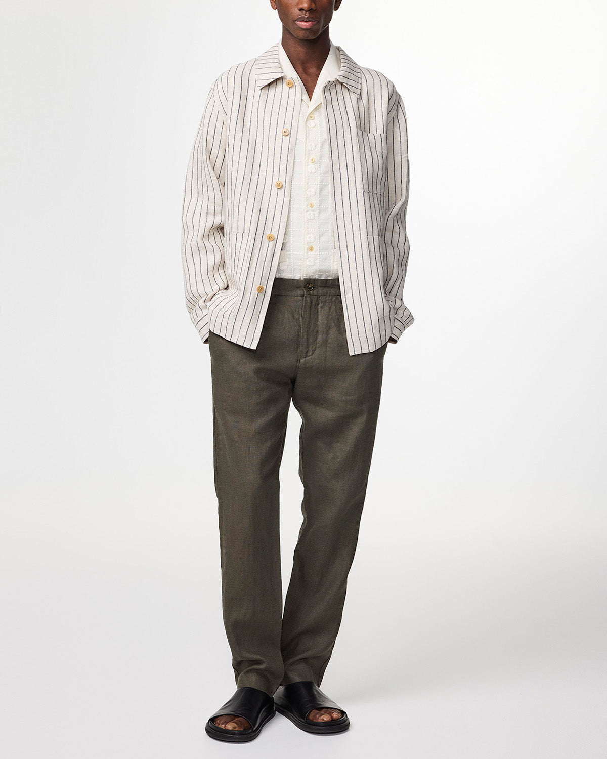 NN07 Theo Linen Trouser