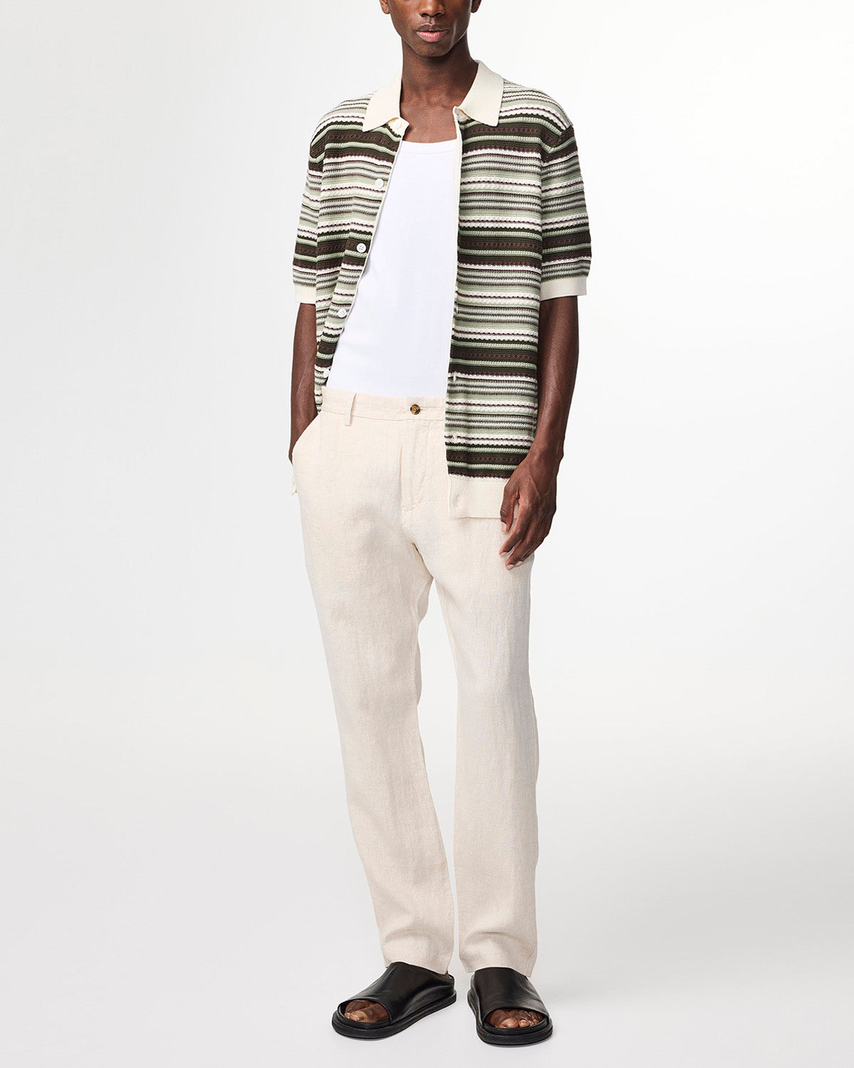 NN07 Nolan Button Up Polo Cardigan