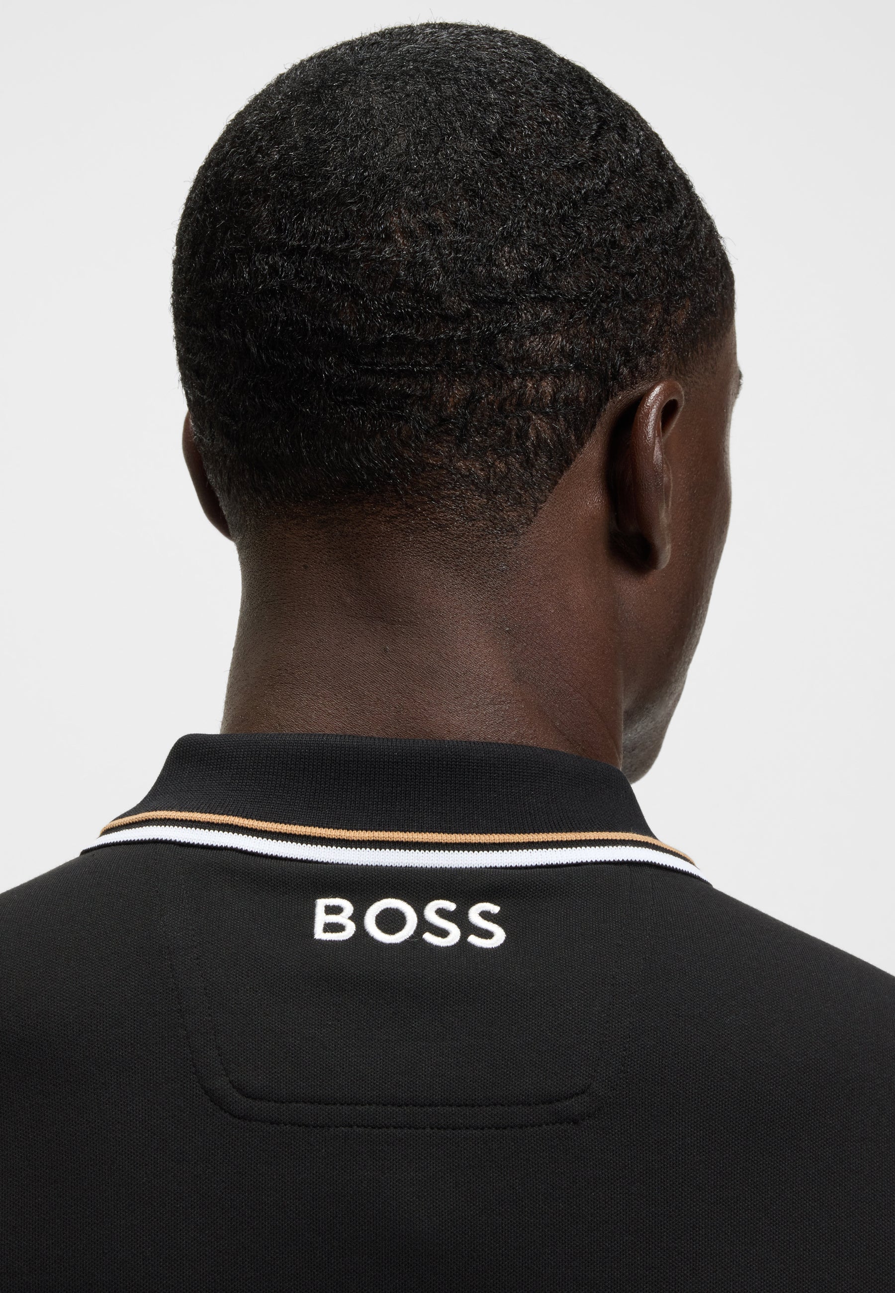 BOSS Cotton Blend Polo Shirt With Contrast Logo