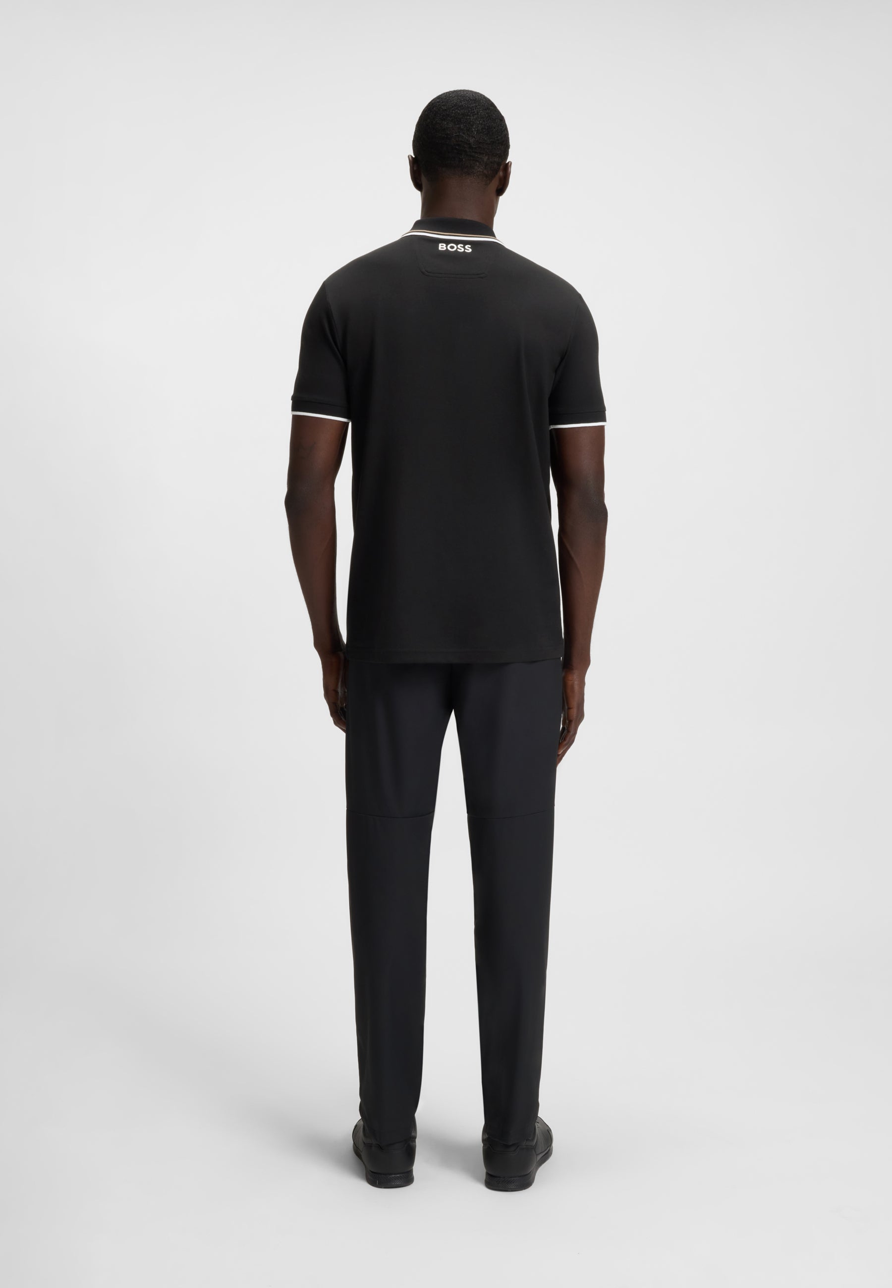 BOSS Cotton Blend Polo Shirt With Contrast Logo