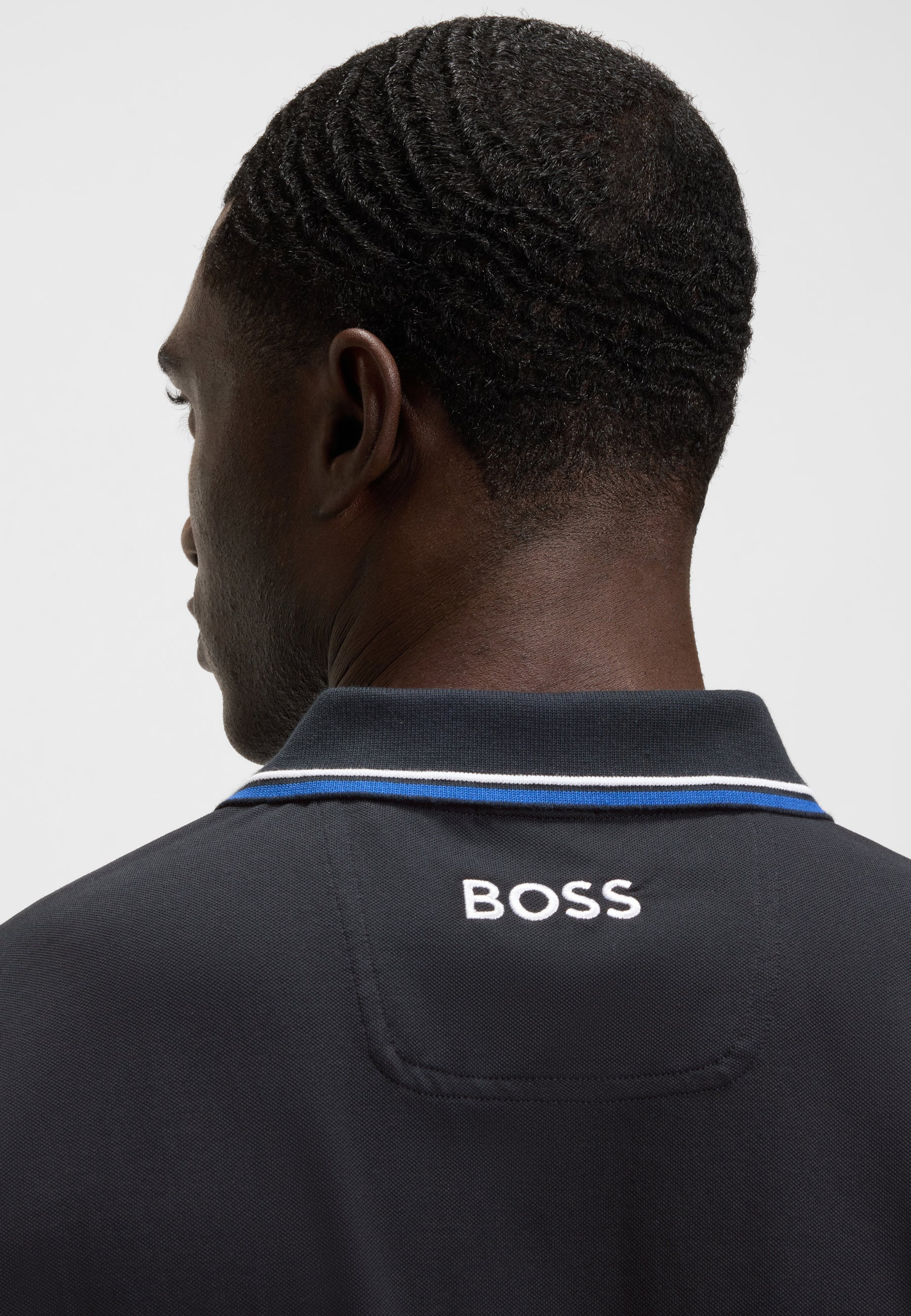 BOSS Cotton Blend Polo Shirt With Contrast Logo