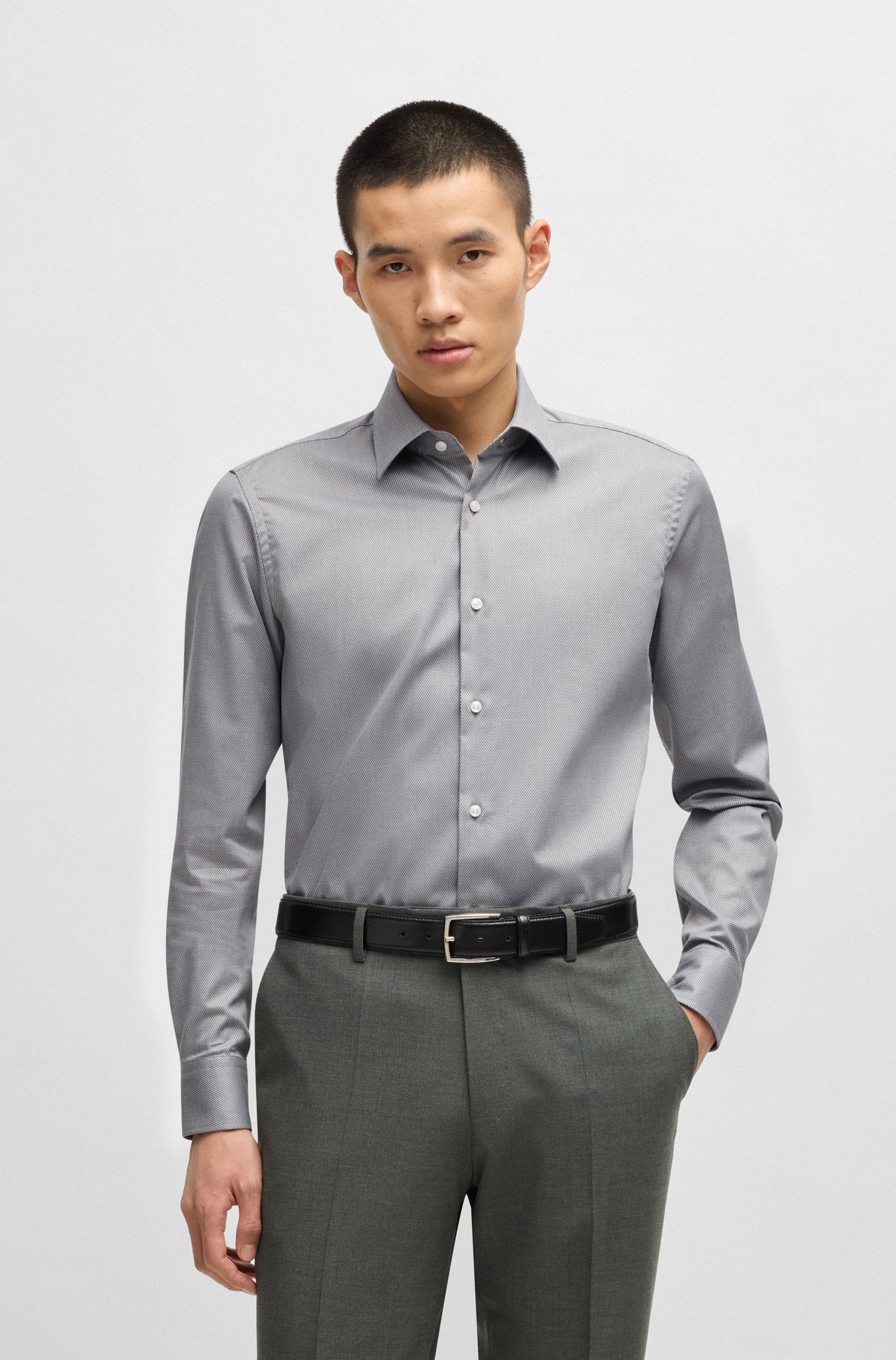 BOSS Regular Fit Shirt Stretch Cotton