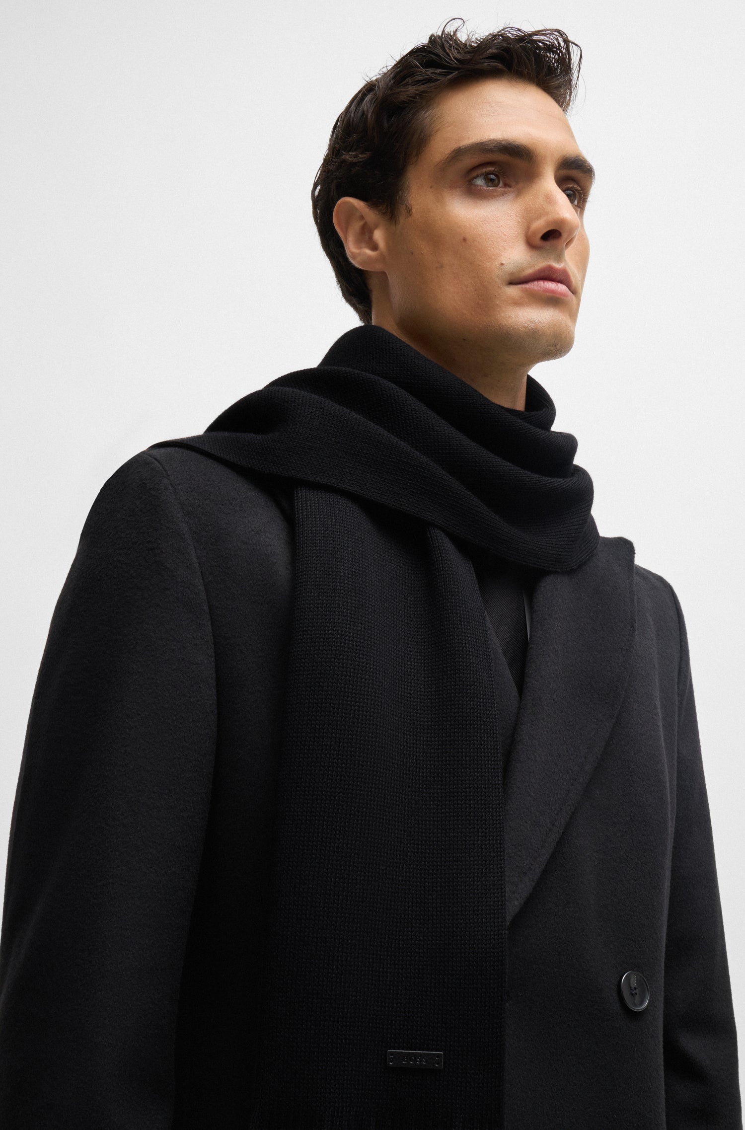 BOSS Knit Scarf Pure Merino Wool