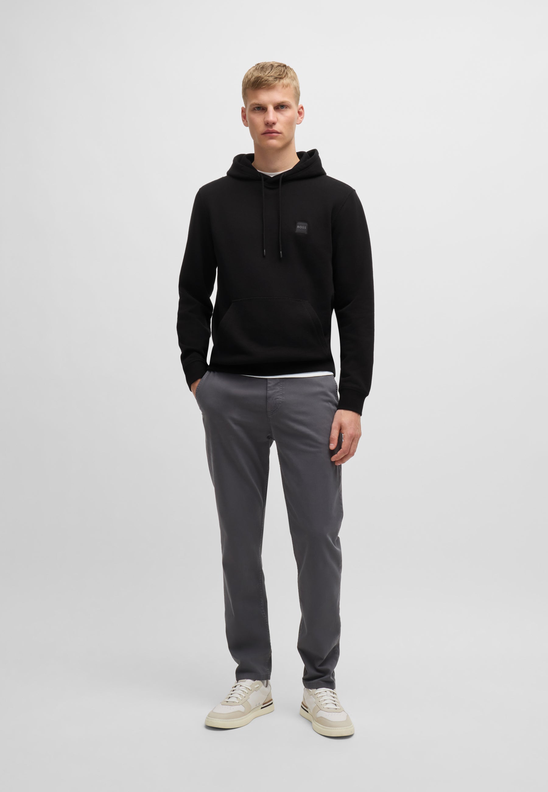 BOSS Regular Fit Hooded Jersey Pure Cotton