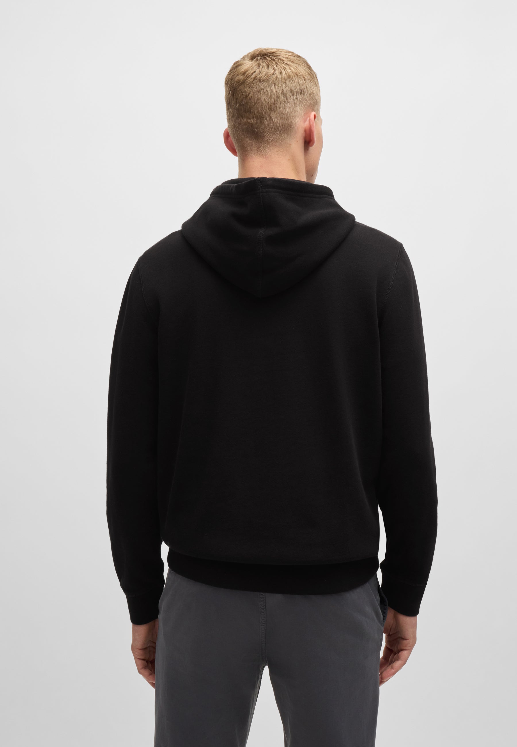 BOSS Regular Fit Hooded Jersey Pure Cotton