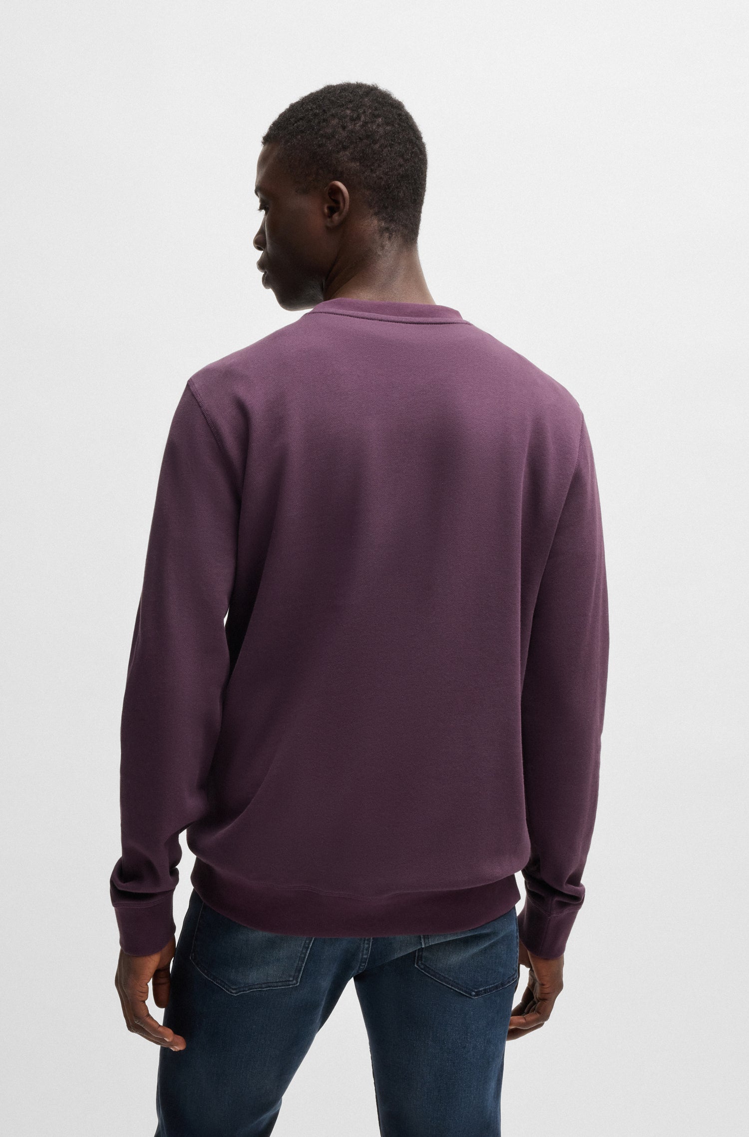 BOSS Cotton Terry Jersey With Logo Patch
