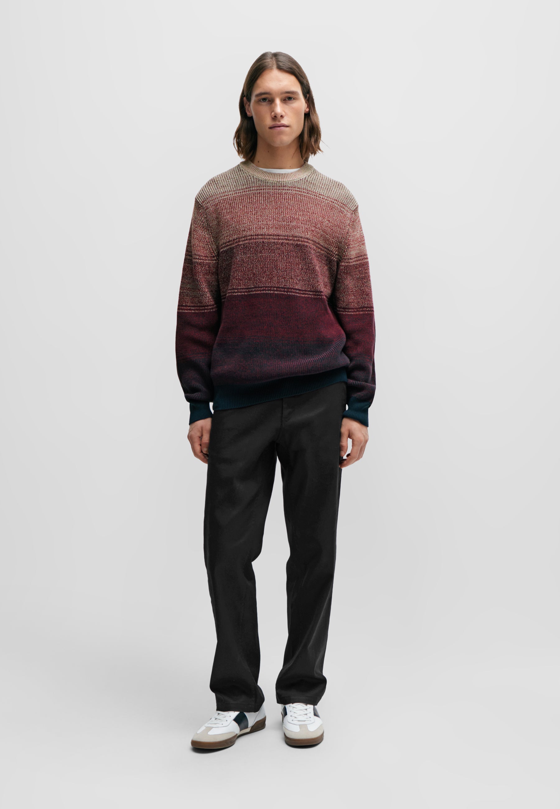 BOSS Regular Fit Knit Cotton Blend