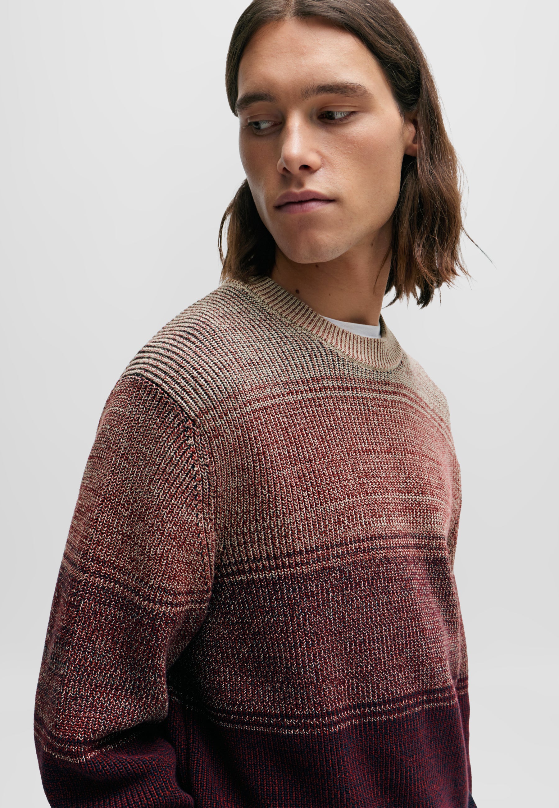 BOSS Regular Fit Knit Cotton Blend