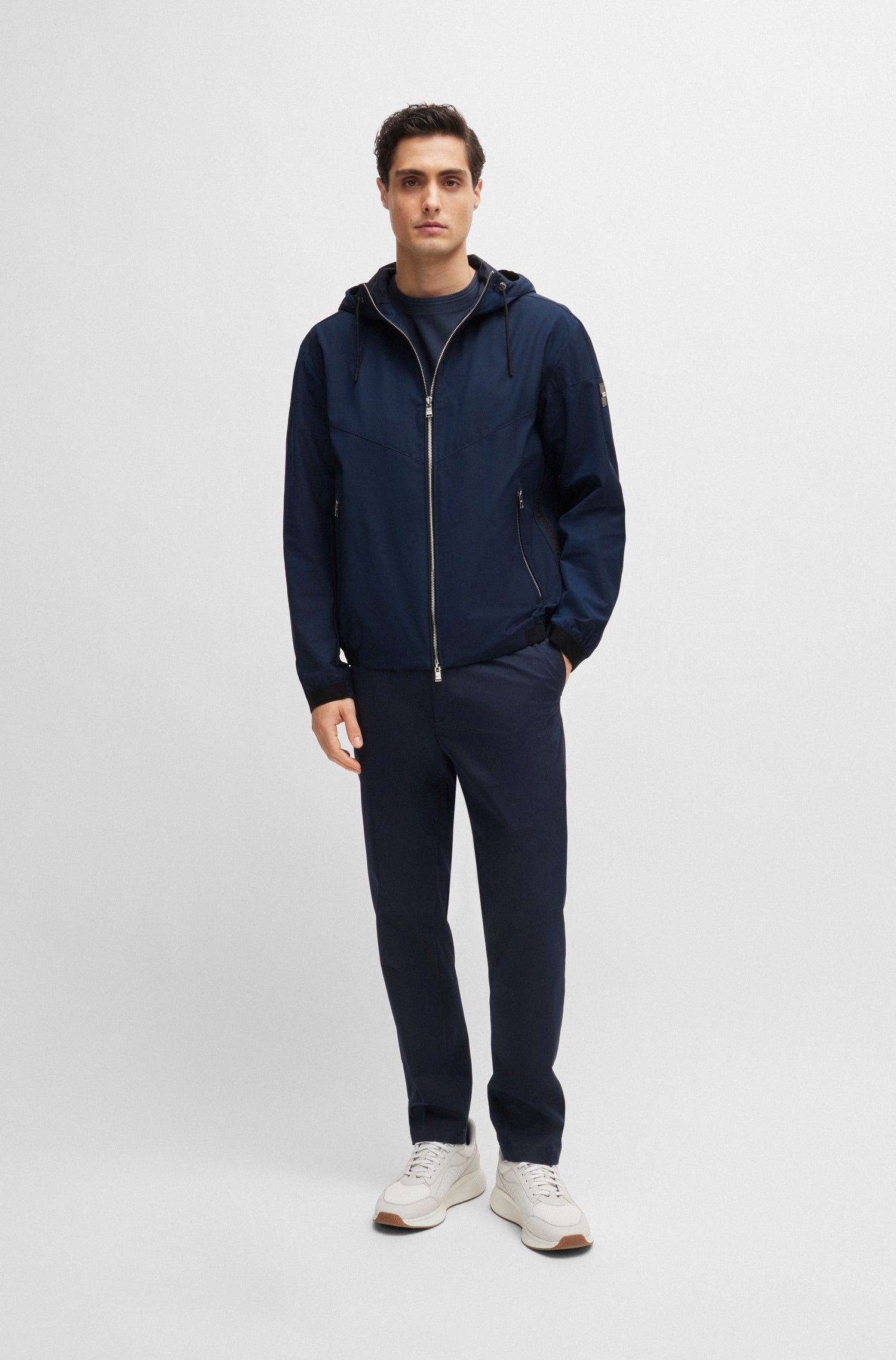 BOSS Regular Fit Water Rapellent Hooded Jacket