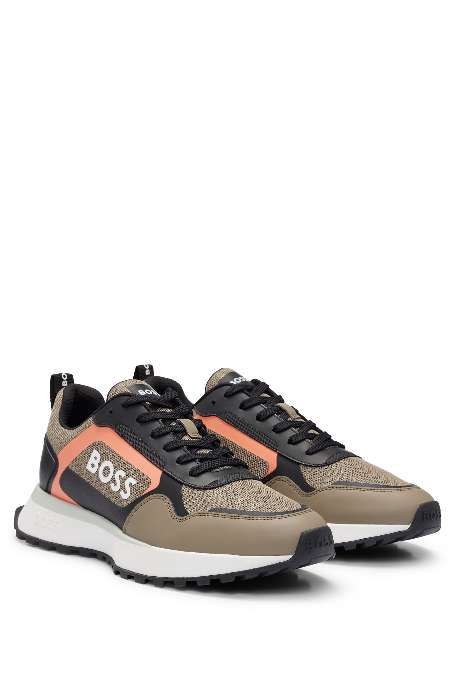 BOSS Lace Up Sneaker Rubber Sole