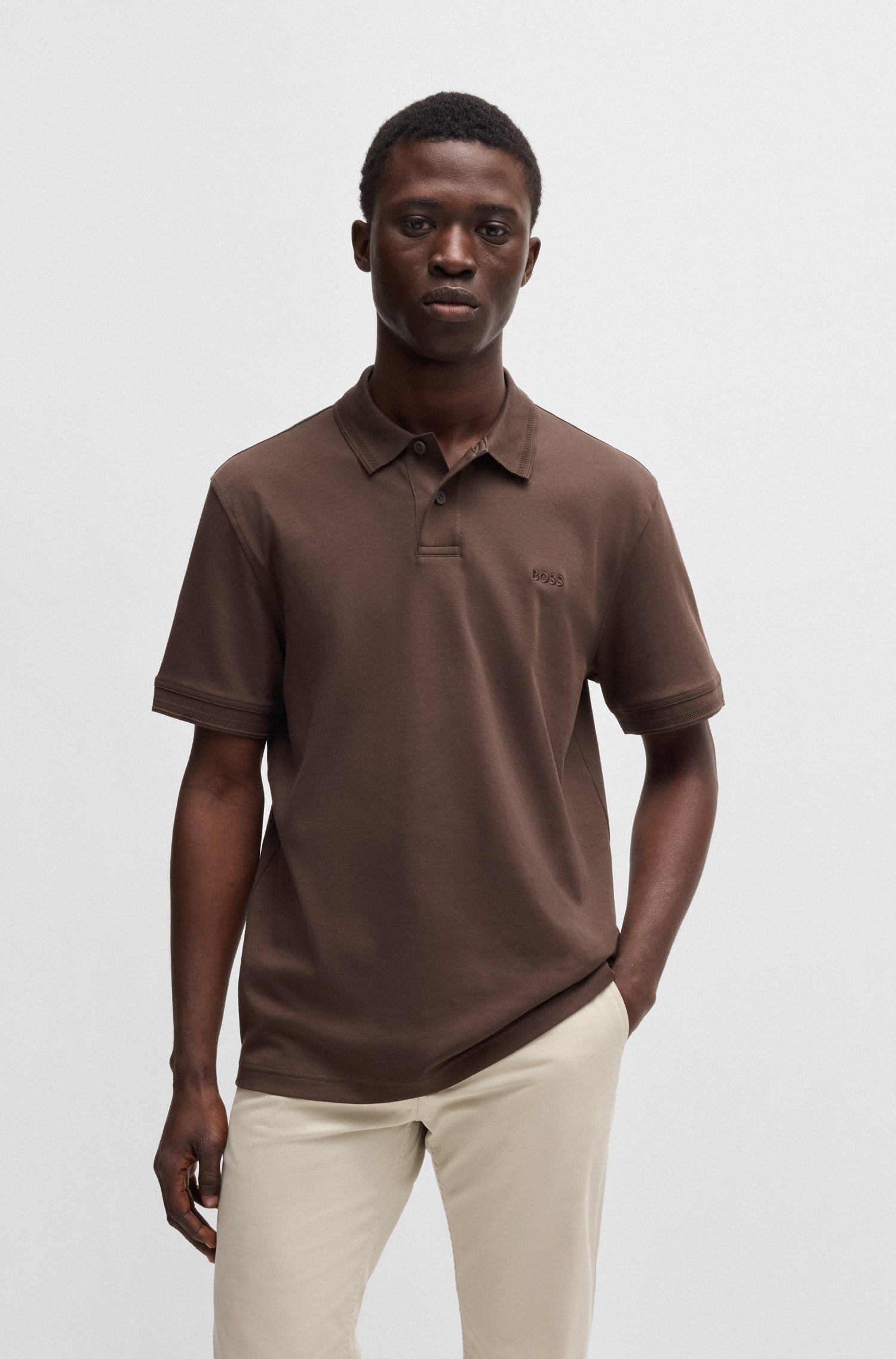 BOSS Polo Shirt Pure Cotton Stretch