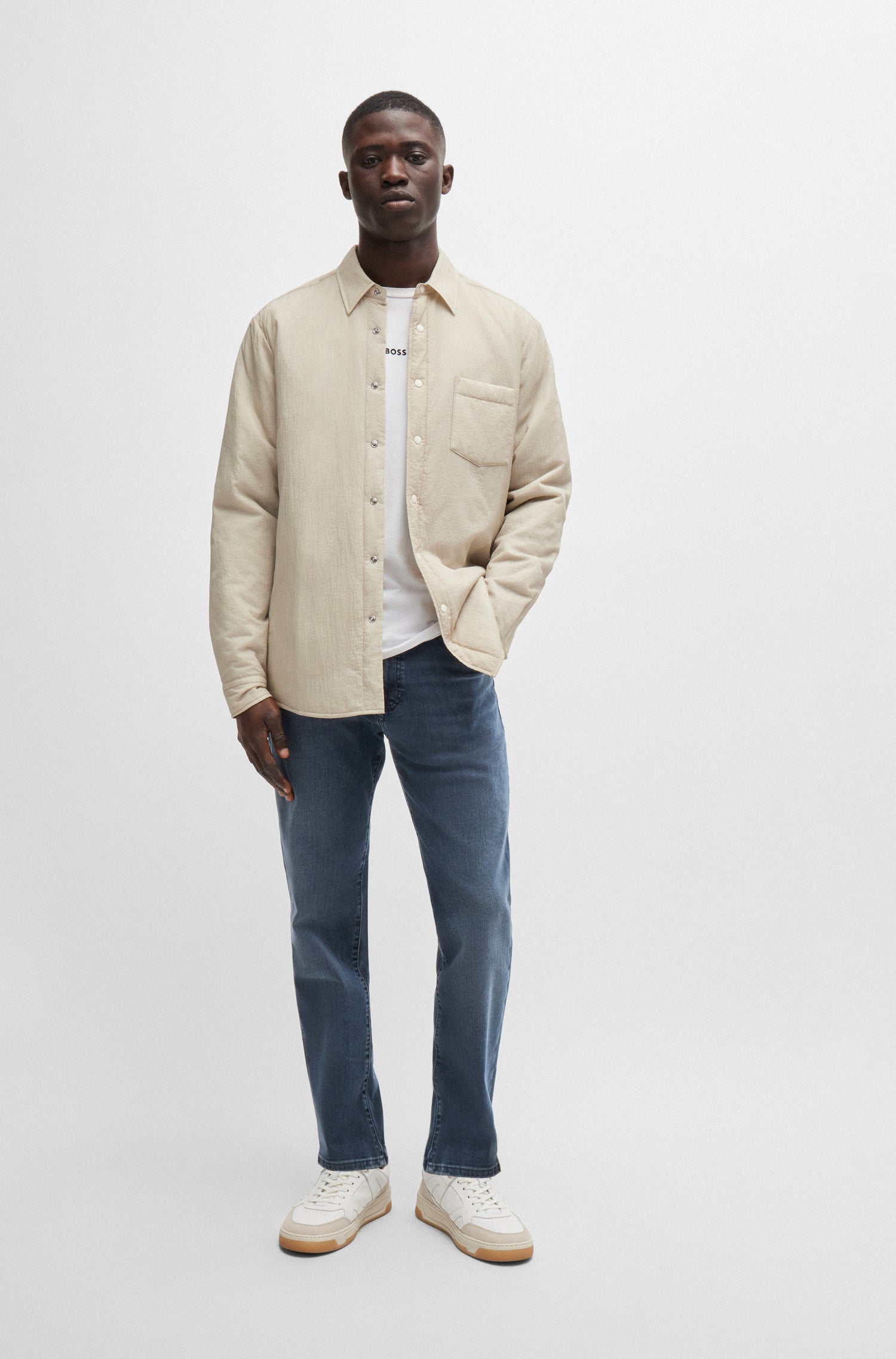 BOSS Regular Fit Jean Stretch Washed Denim