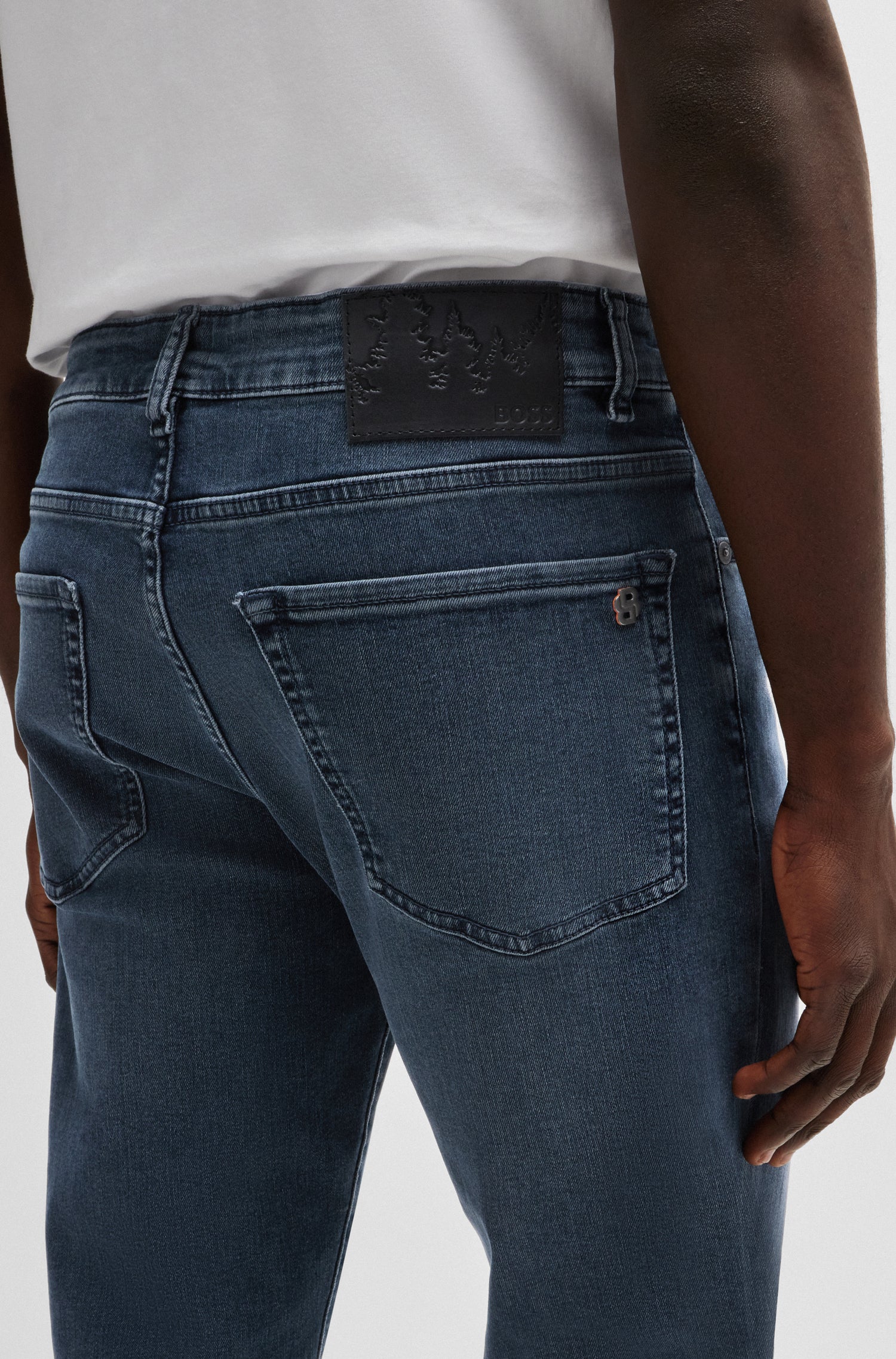 BOSS Regular Fit Jean Stretch Washed Denim