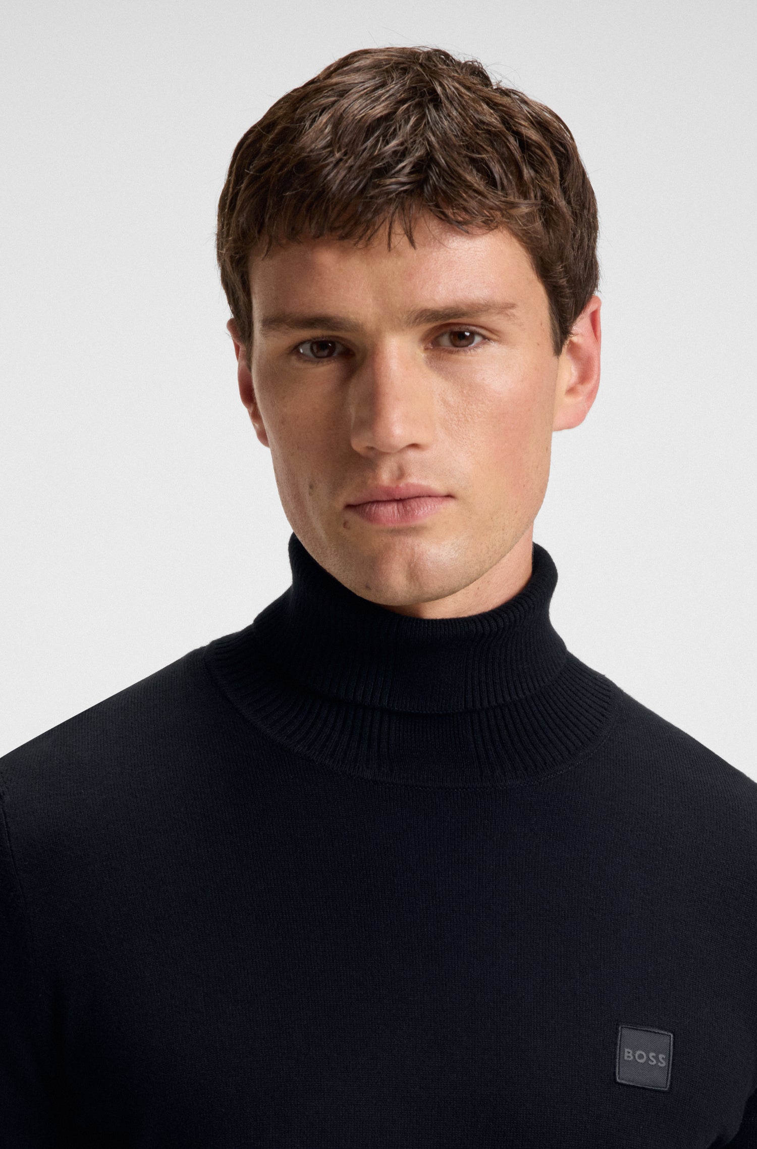 BOSS Trutle Neck Knit Cotton Cashmere