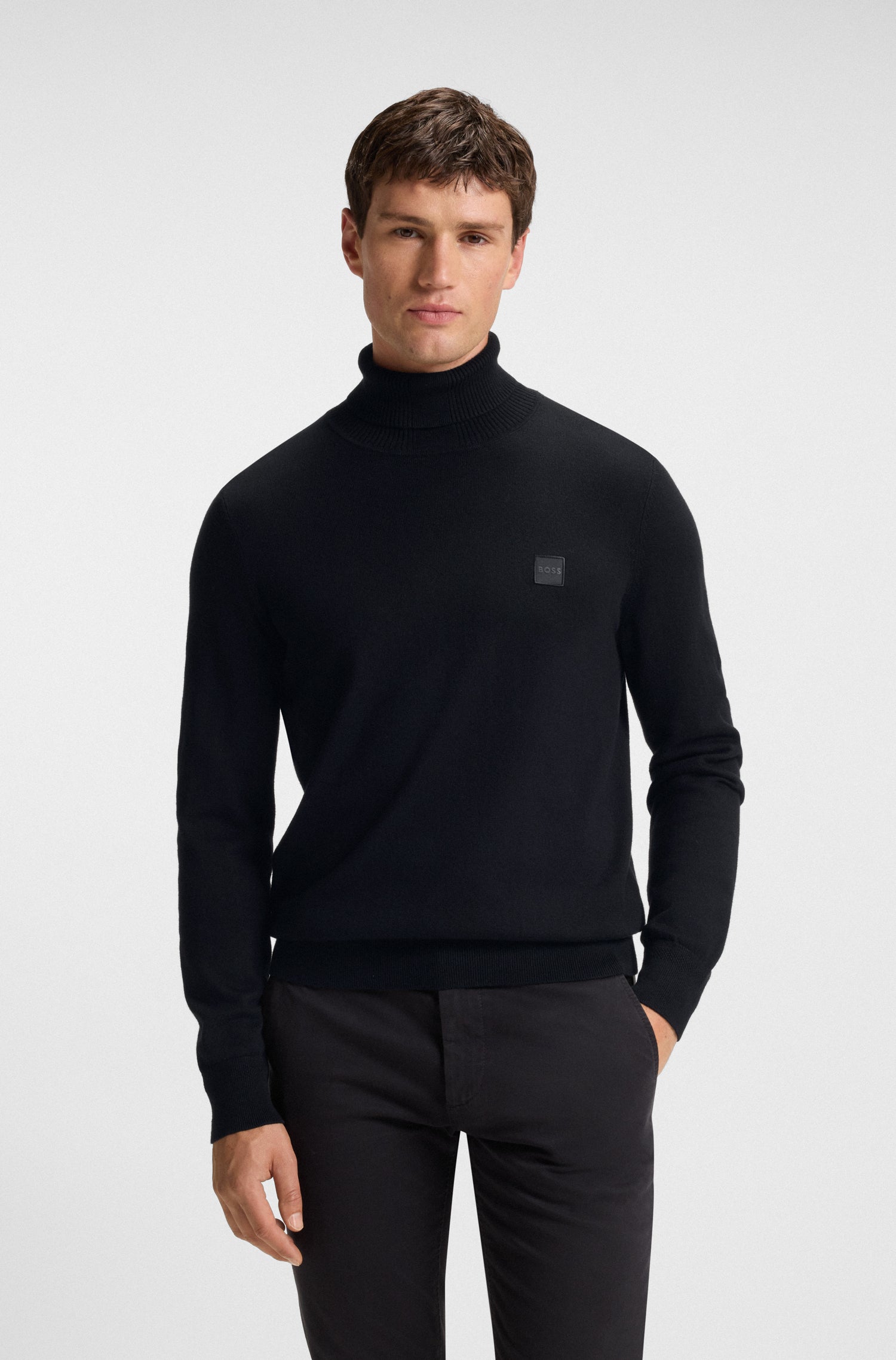 BOSS Trutle Neck Knit Cotton Cashmere