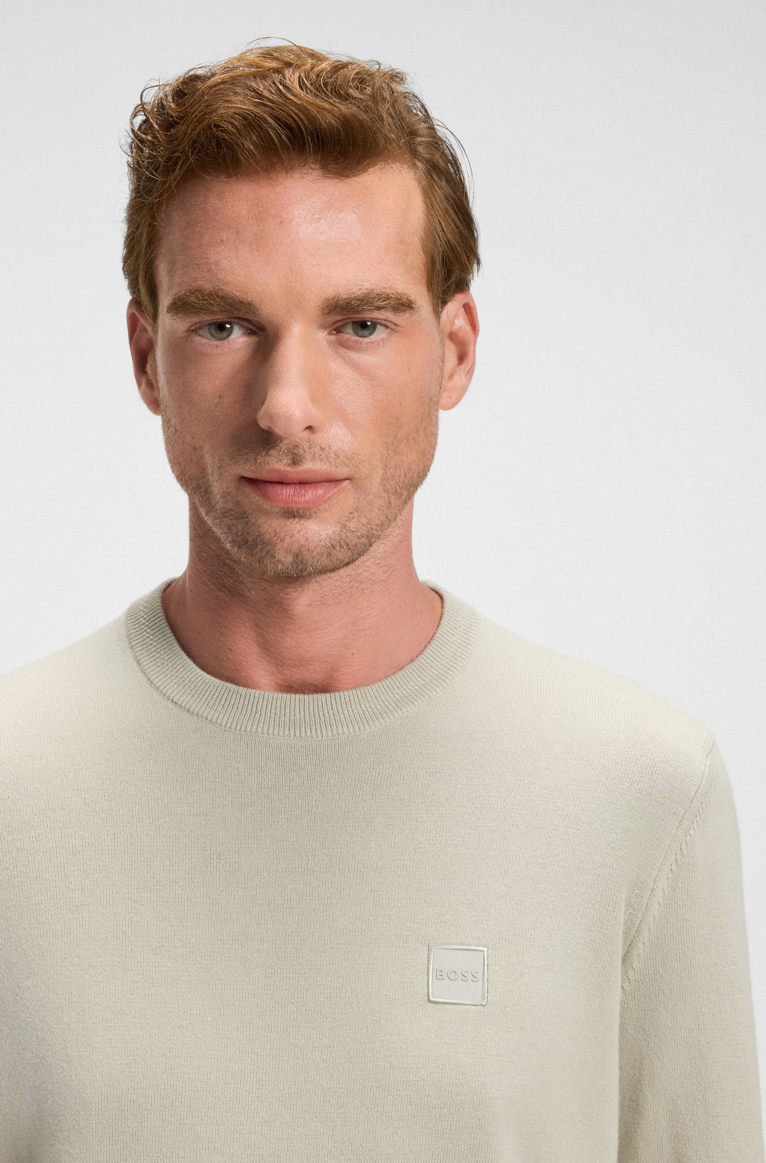 BOSS Crewneck Knit Cotton Cashmere