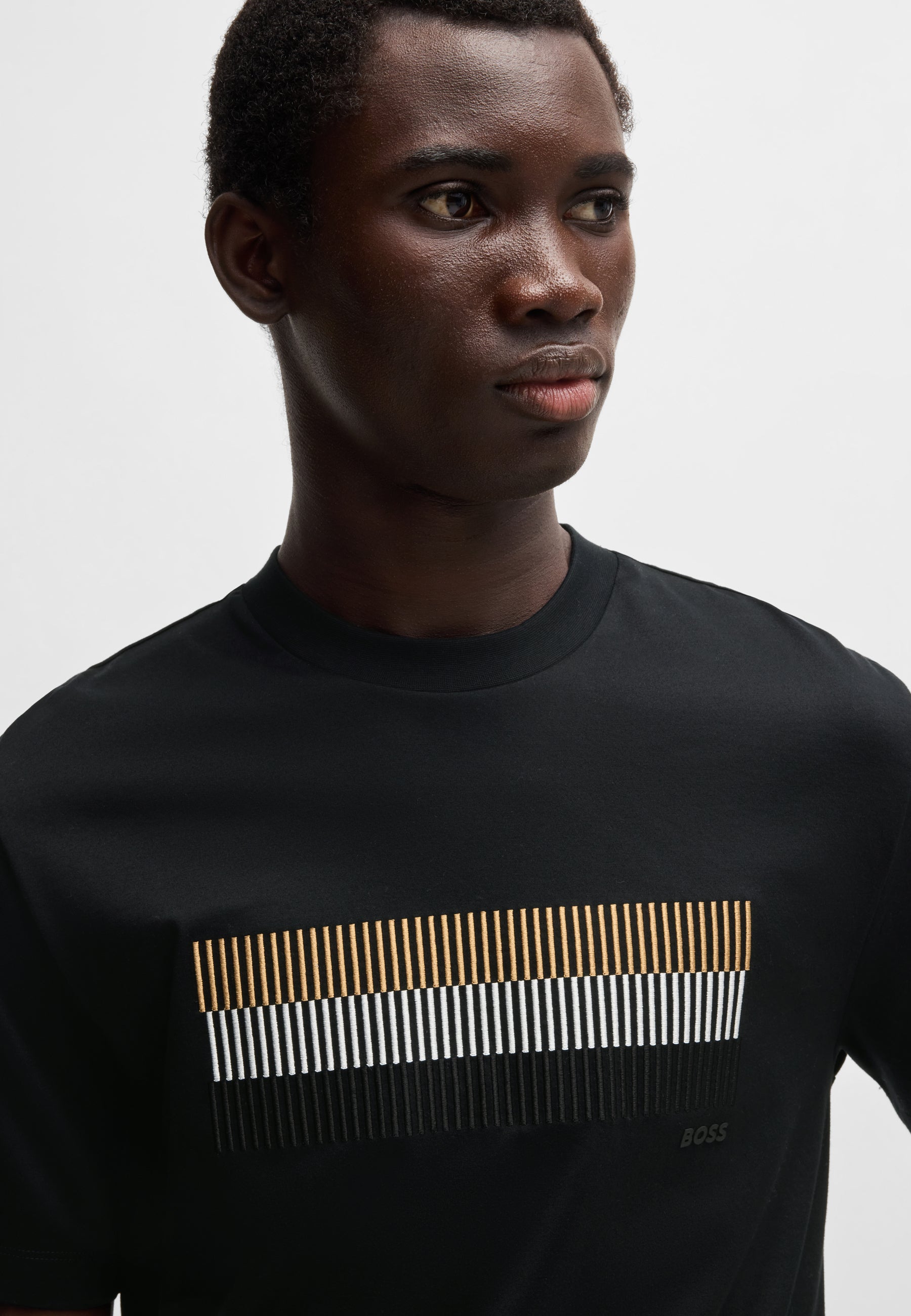 BOSS Mercerised Cotton T-Shirt Icon Print