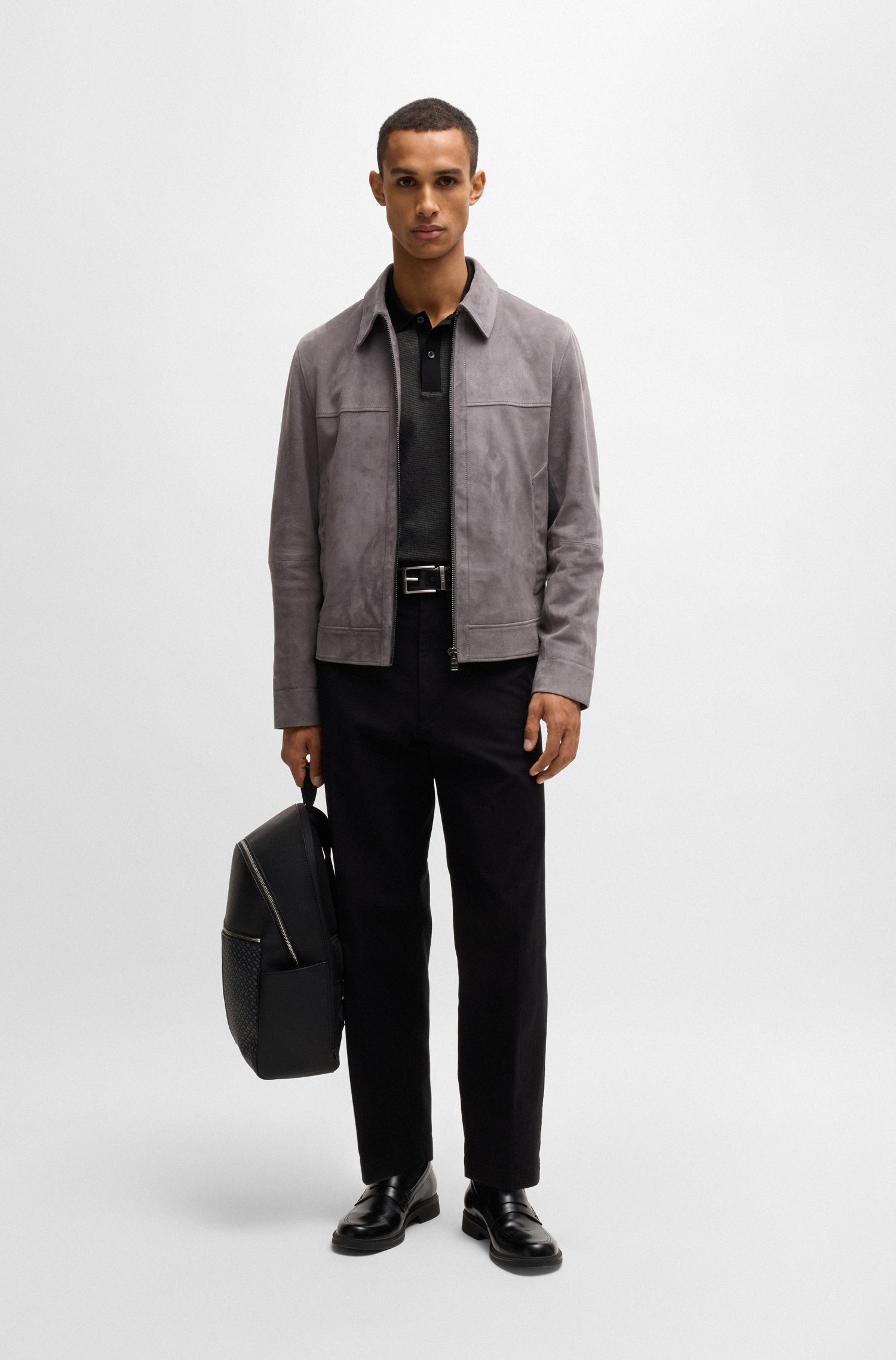 BOSS Mercerised Cotton Polo Shirt With Micro Pattern