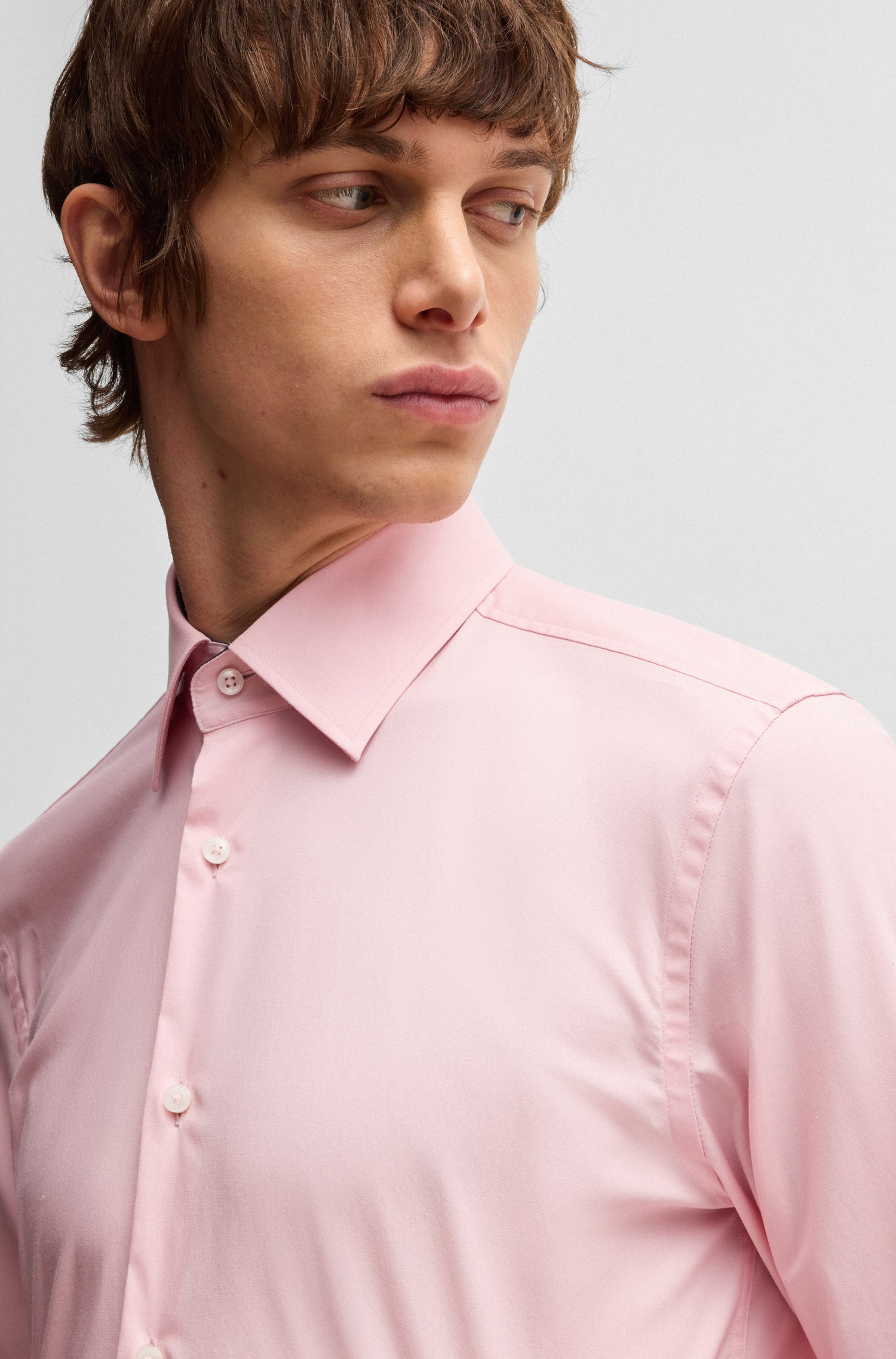 BOSS Slim Fit Shirt In Stretch Cotton Poplin