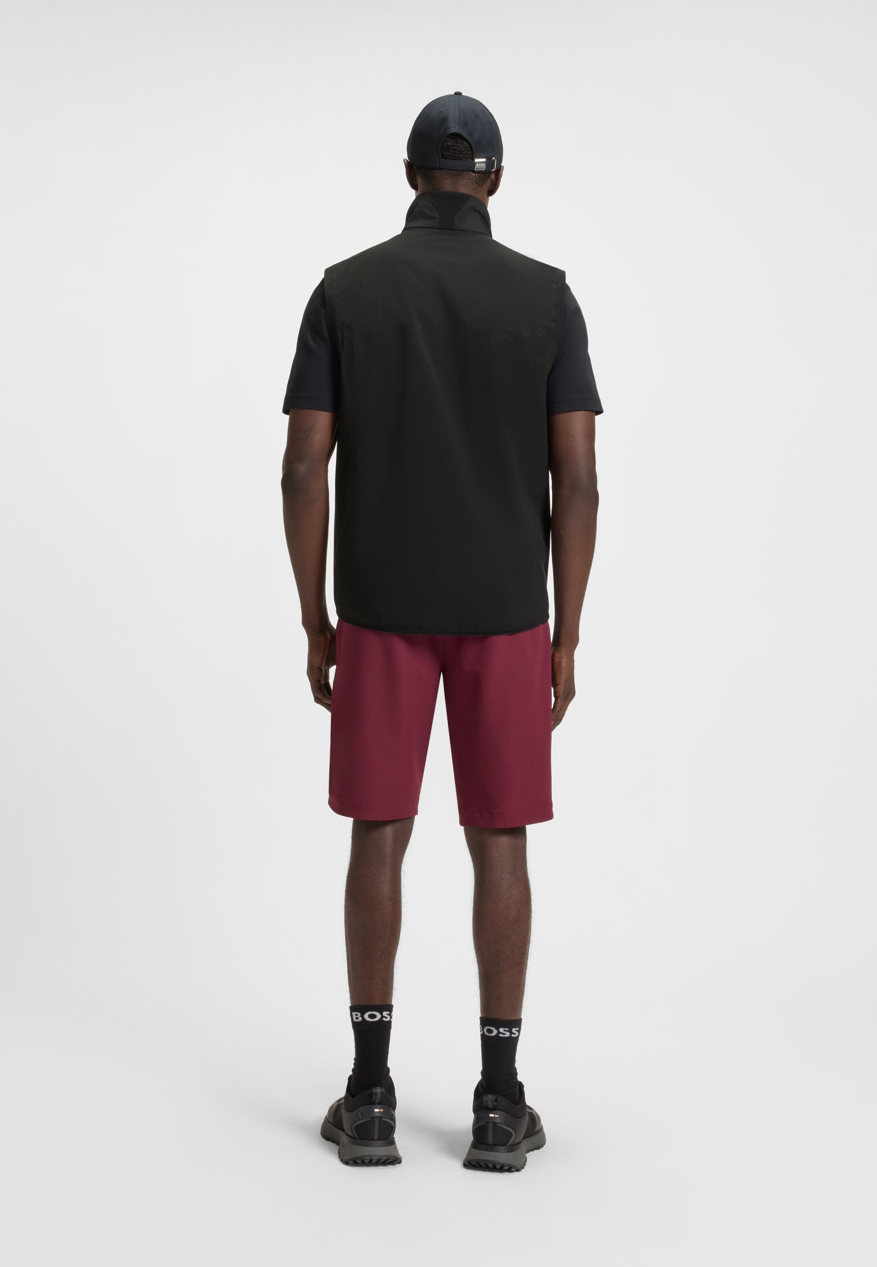 BOSS Water-repellent golf vest with decorative reflective details