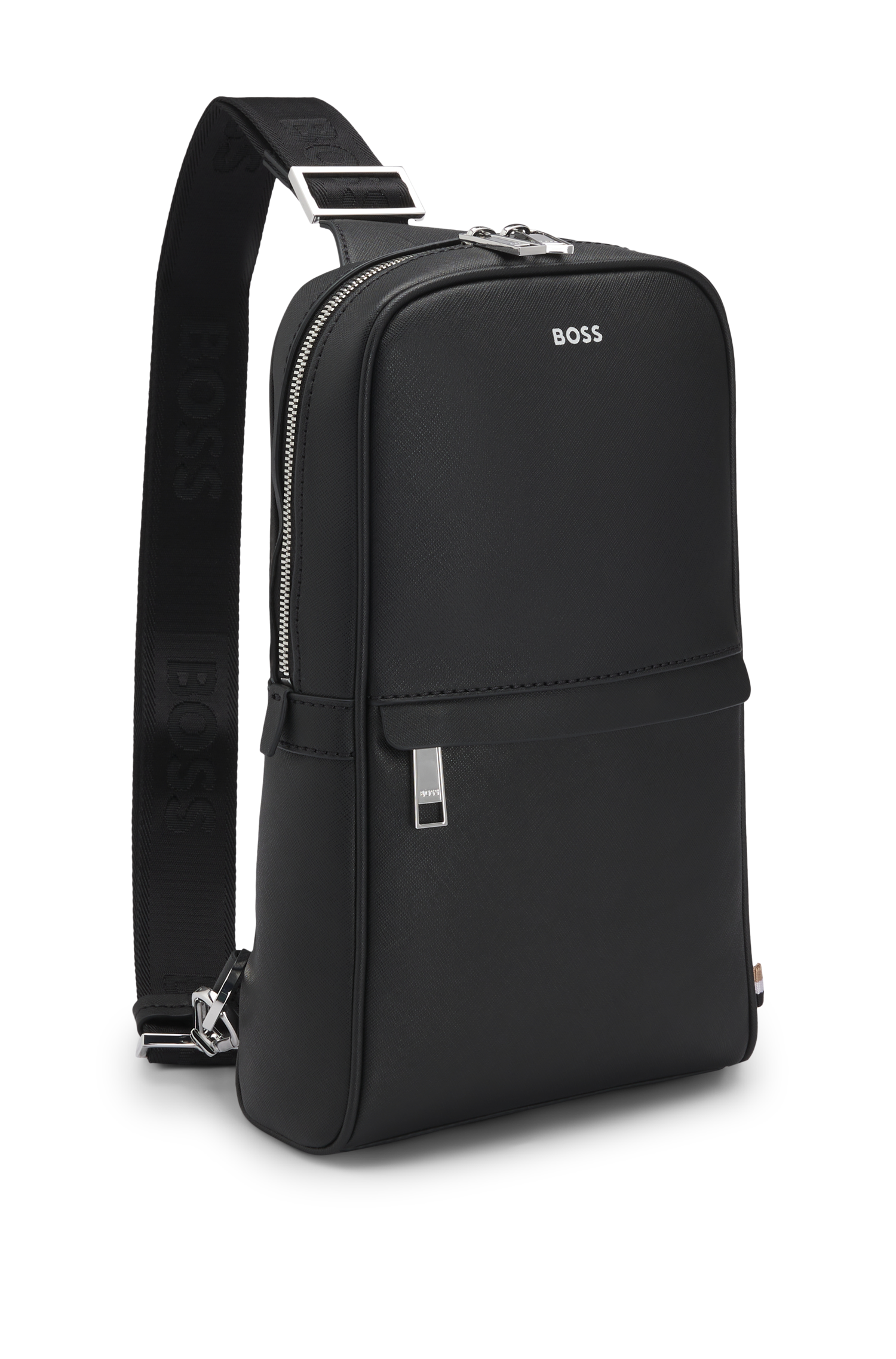 BOSS Structured Mono Strap Backpack With Foil Logo