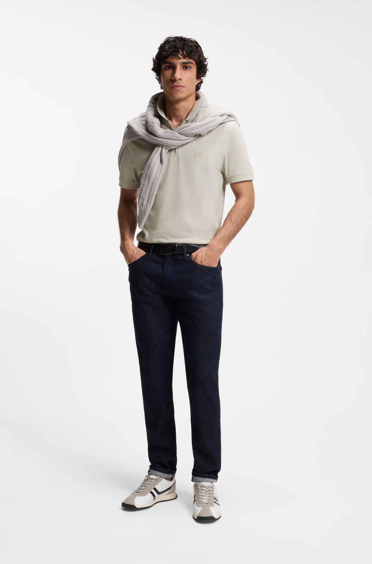 BOSS Zip Pique Polo