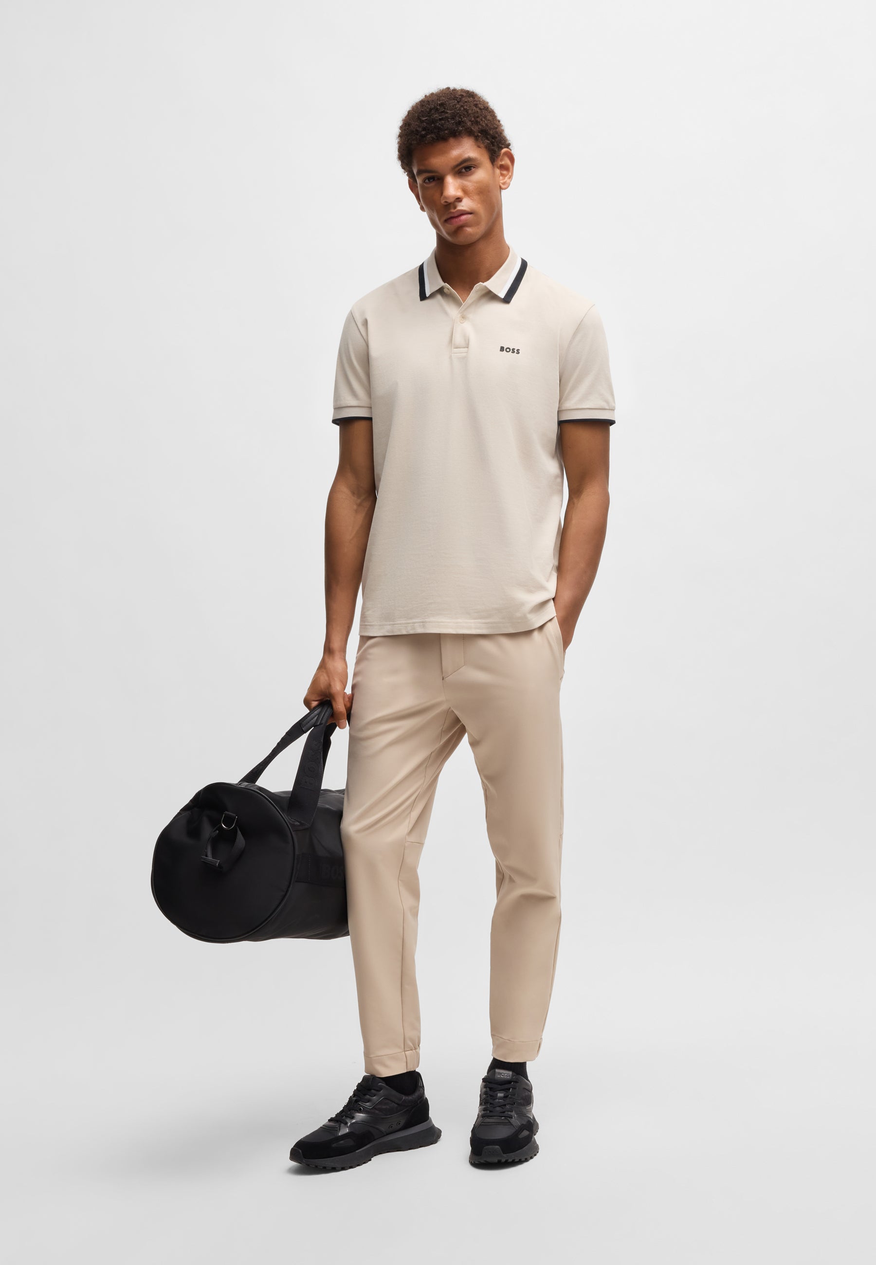 BOSS  Polo Shirt Contrast Stripes