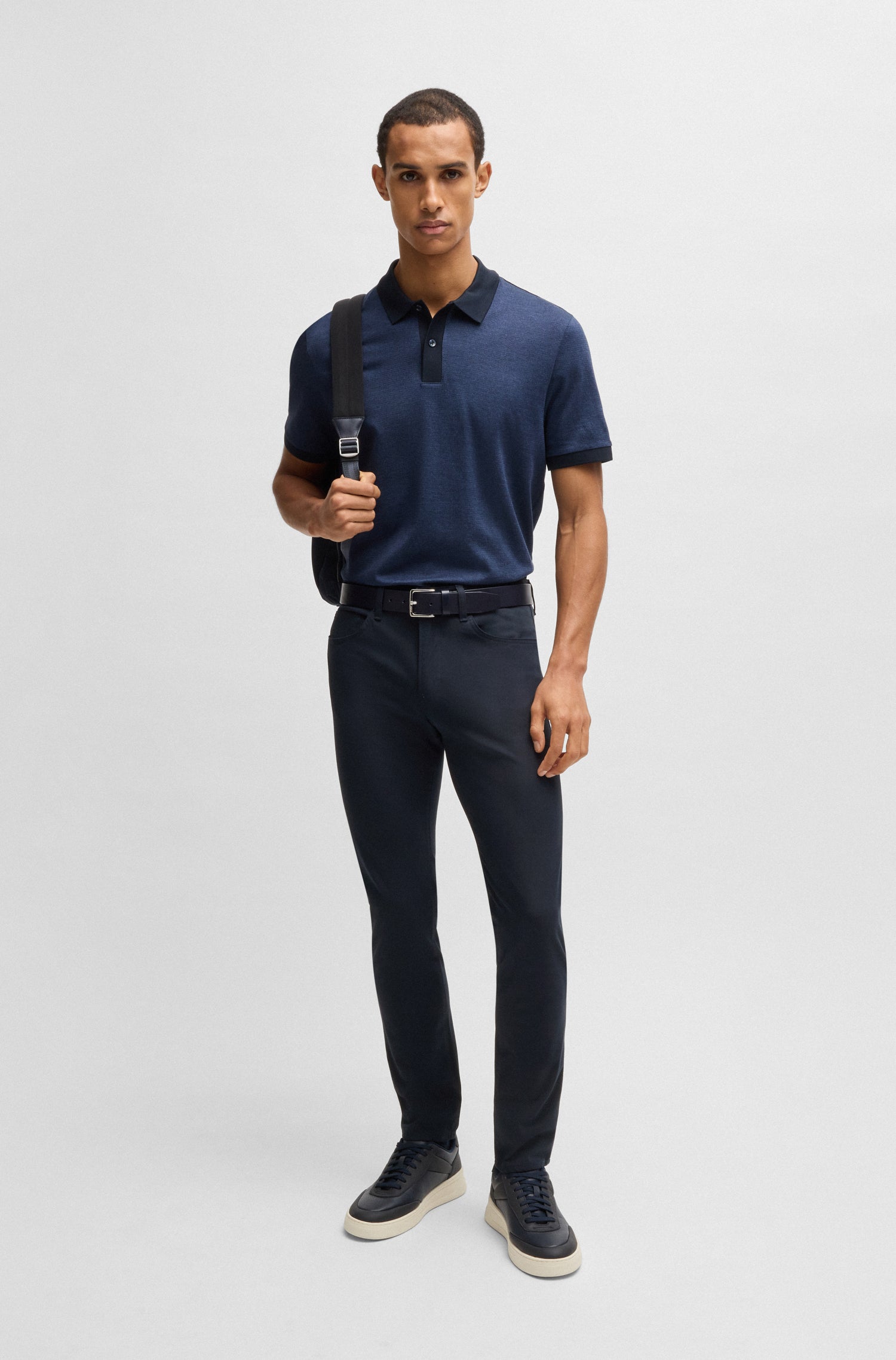 BOSS Slim Fit Trousers Performance Stretch Fabric