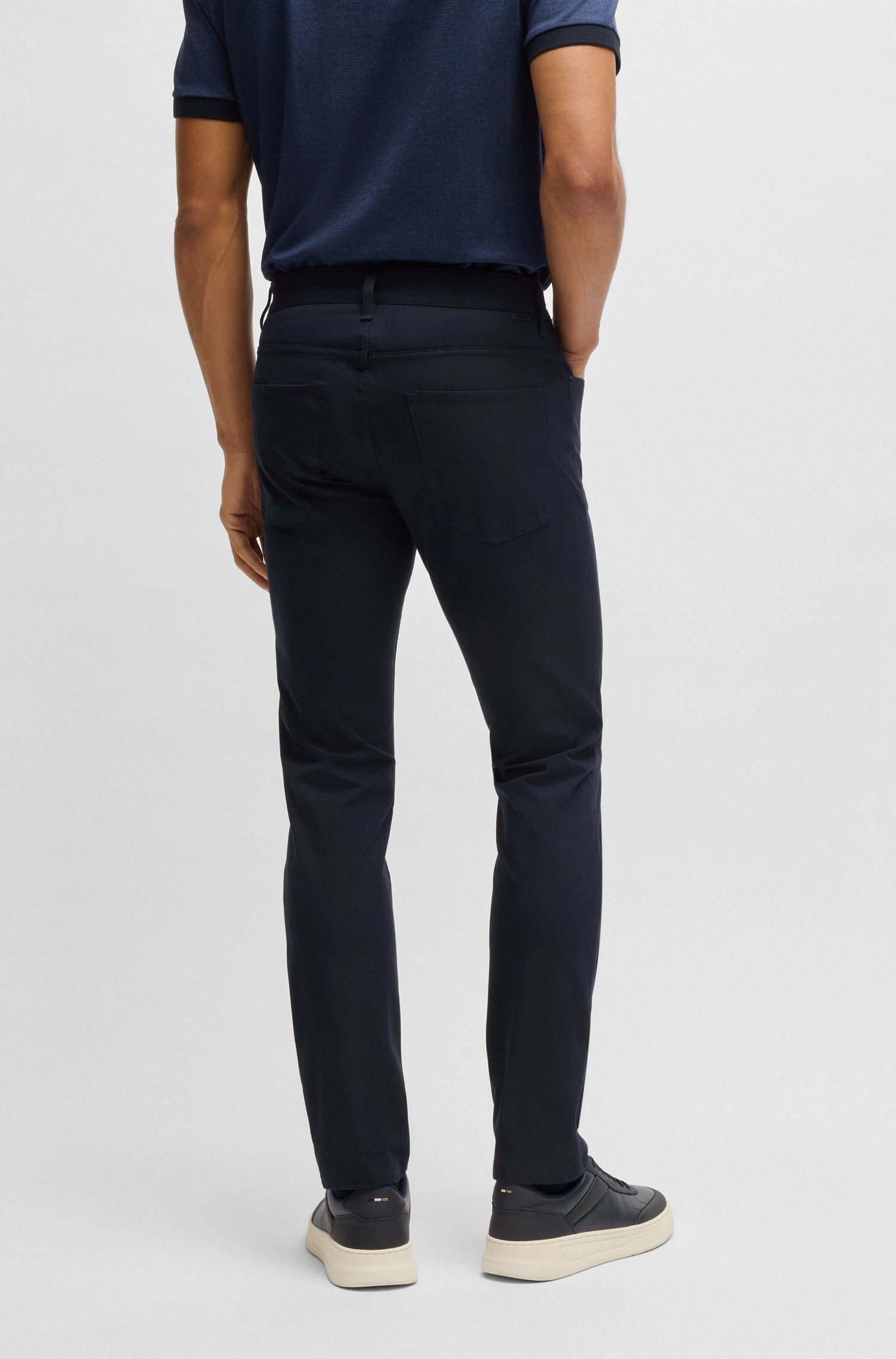 BOSS Slim Fit Trousers Performance Stretch Fabric