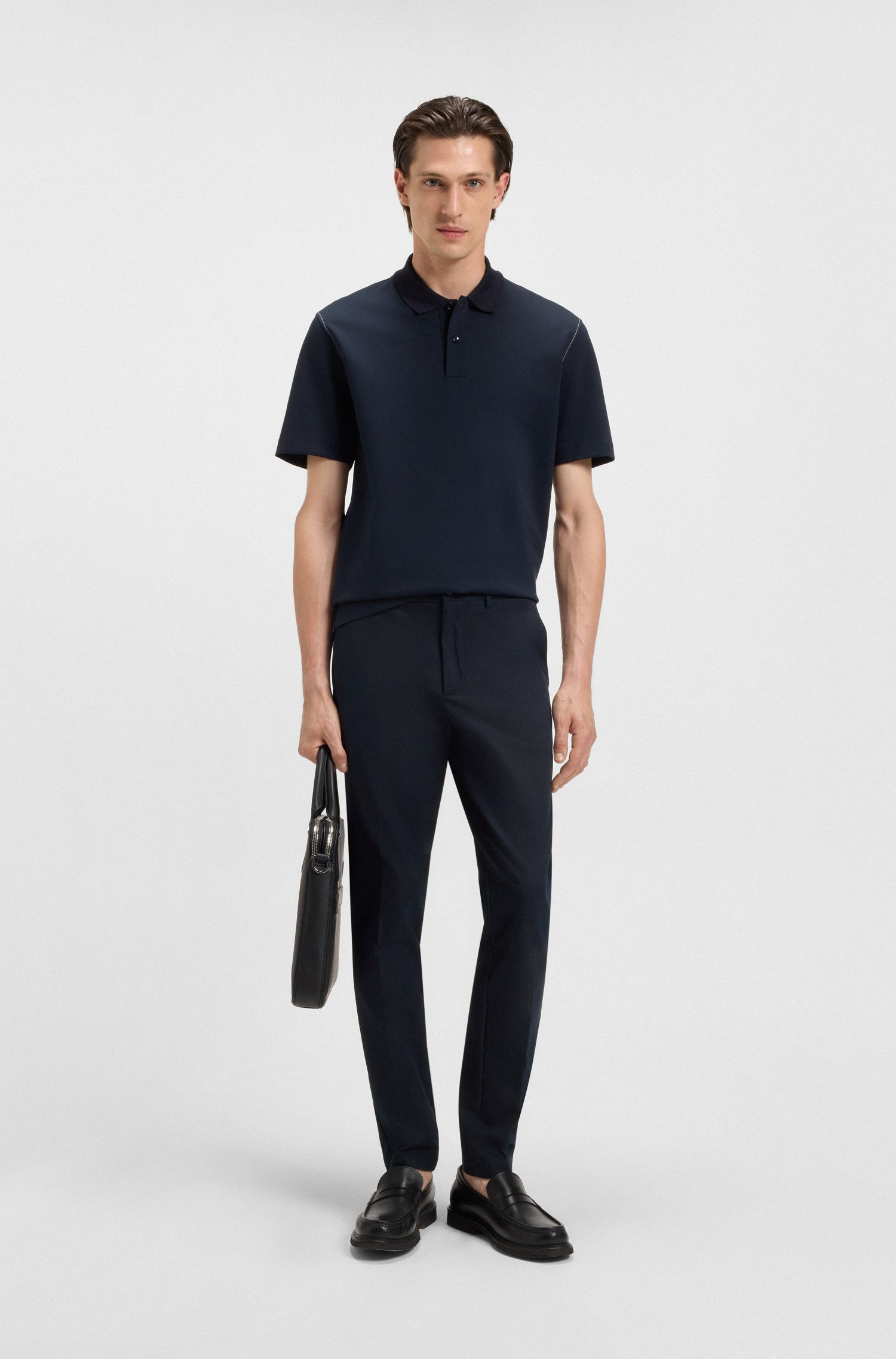 BOSS Slim Fit Trouser Stretch Cotton Blend