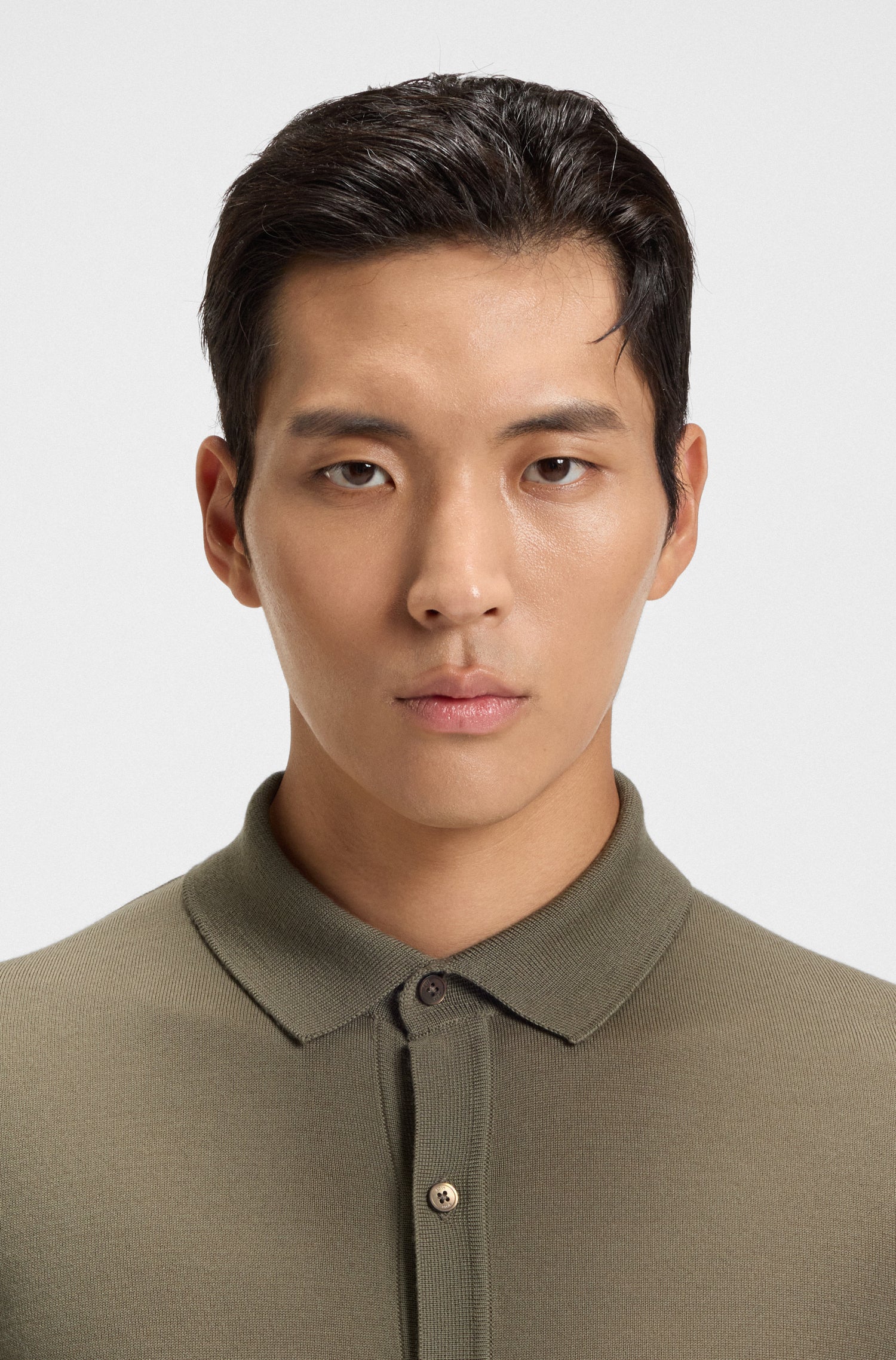 BOSS Button Front Cardigan Virgin Wool