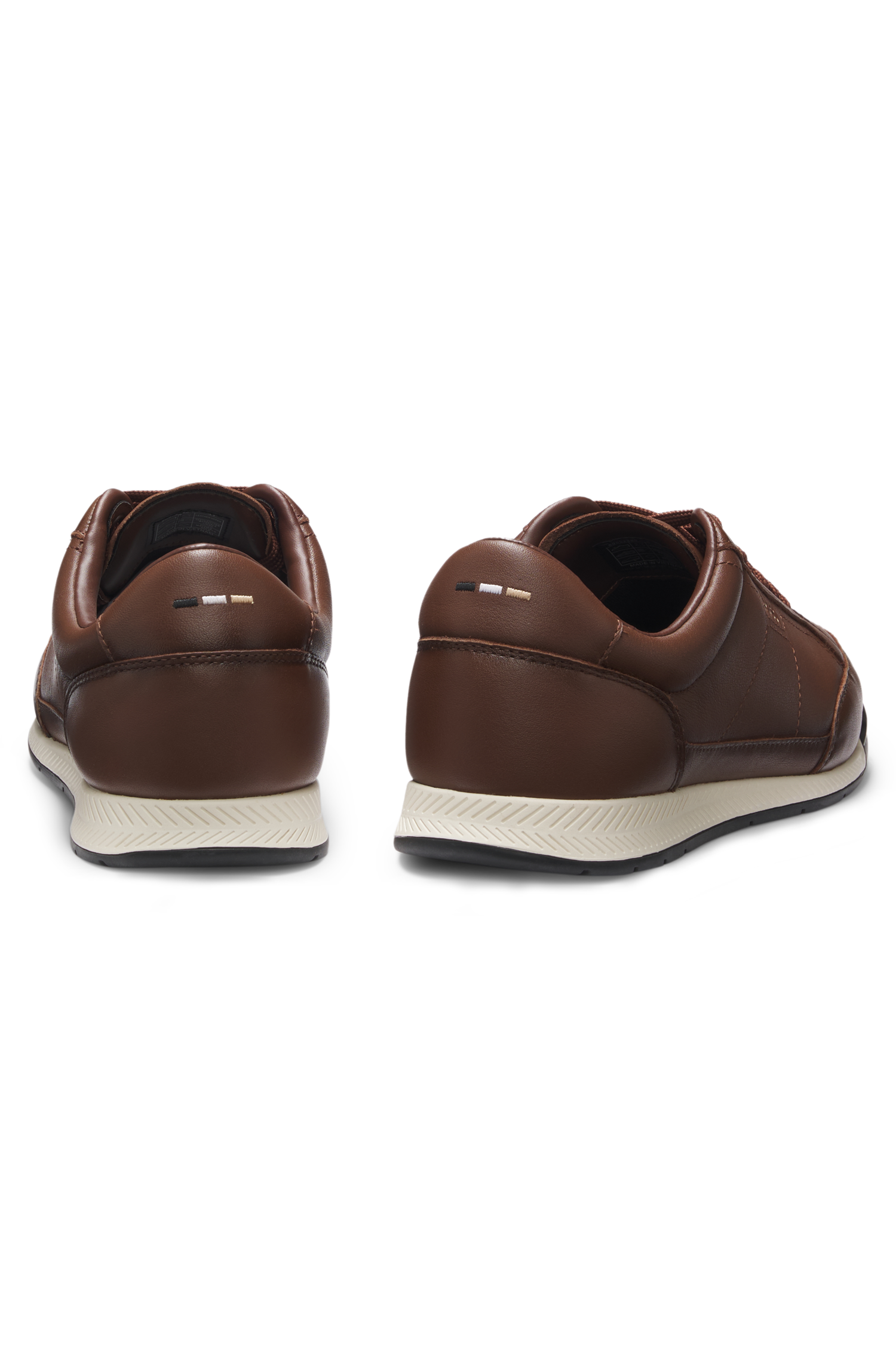 BOSS Leather Upper Sneaker
