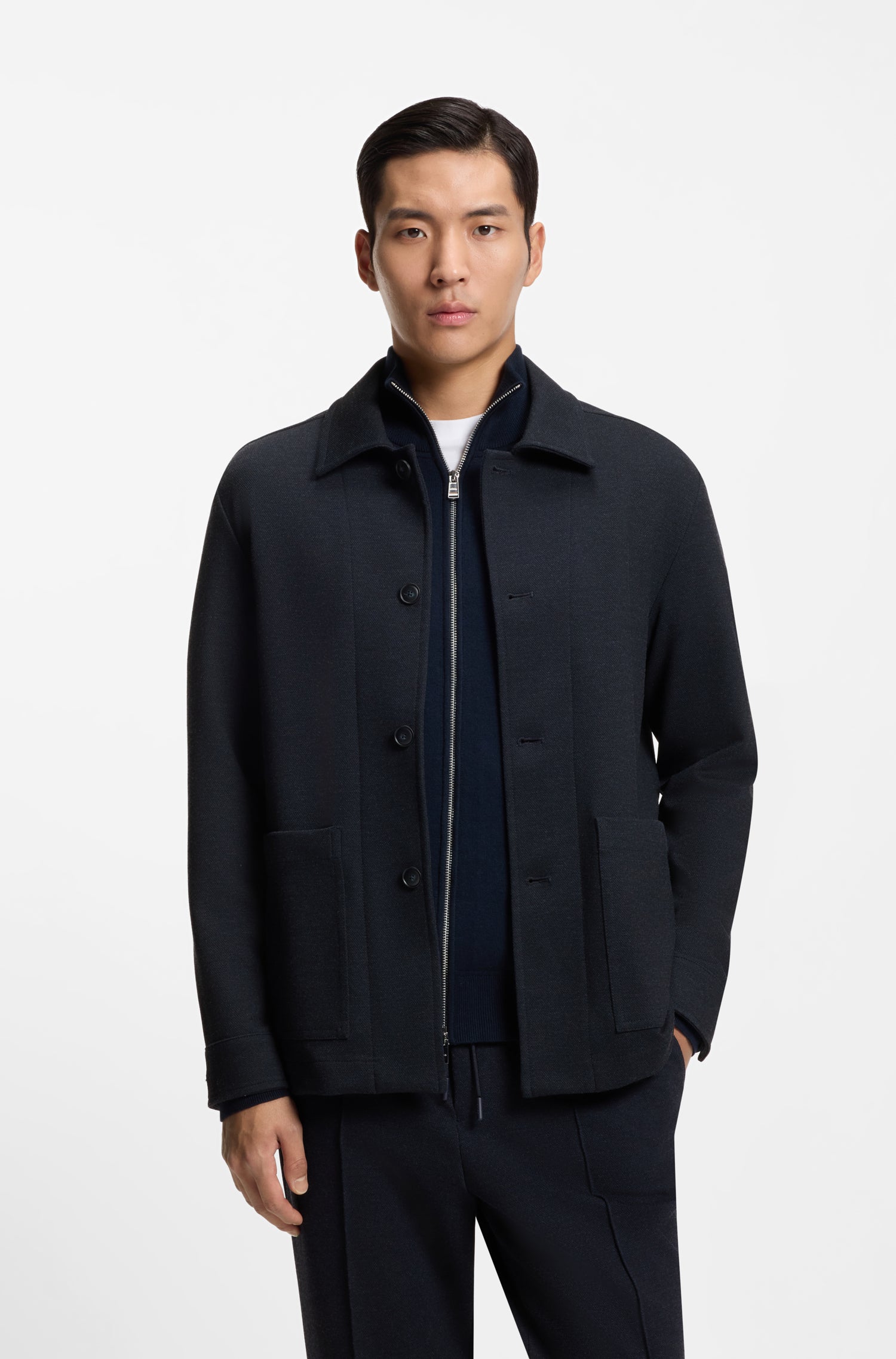 BOSS Over Shirt Jacket Tech Stretch Material