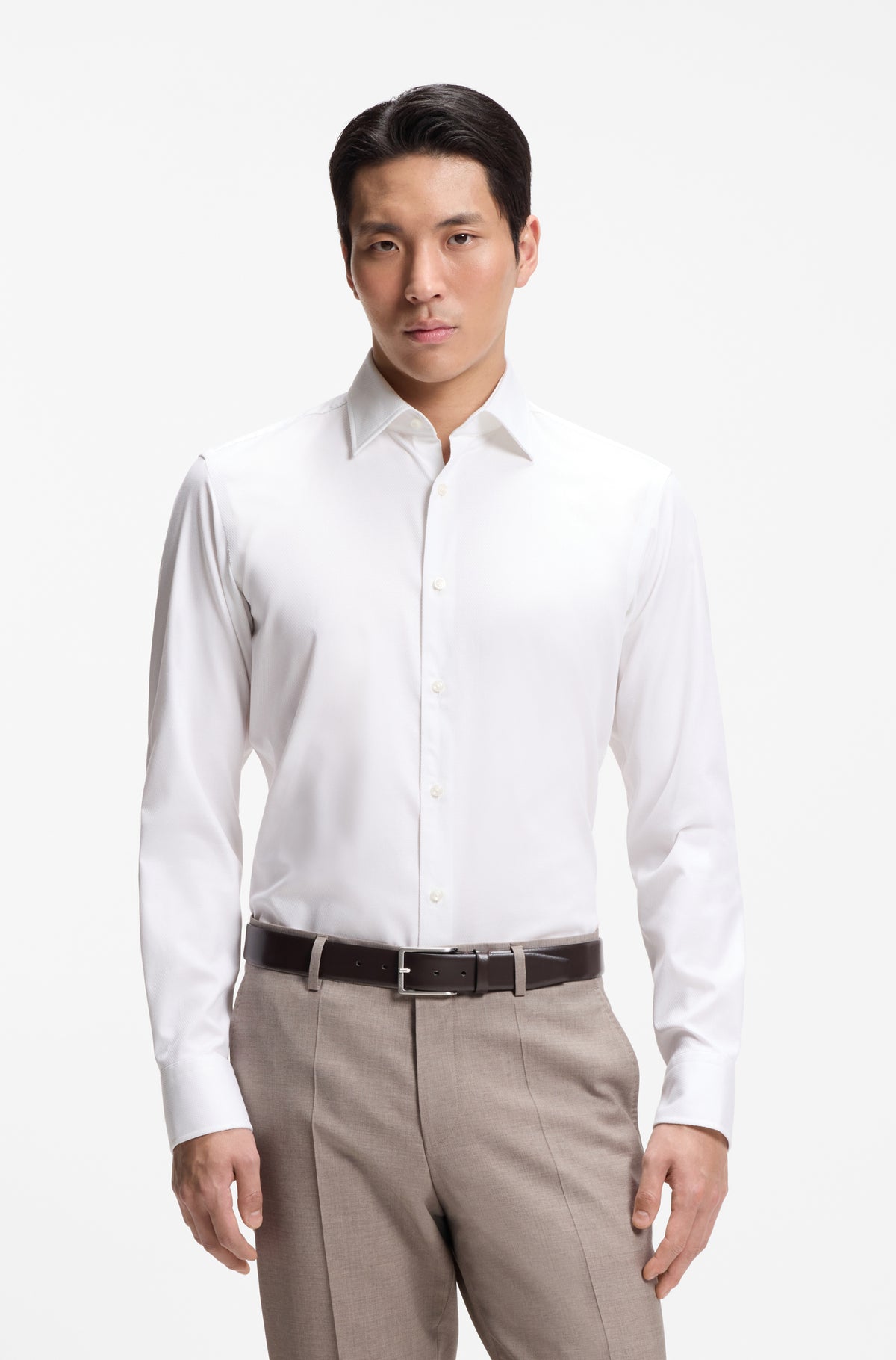 BOSS Regular Fit Shirt Textured Cotton