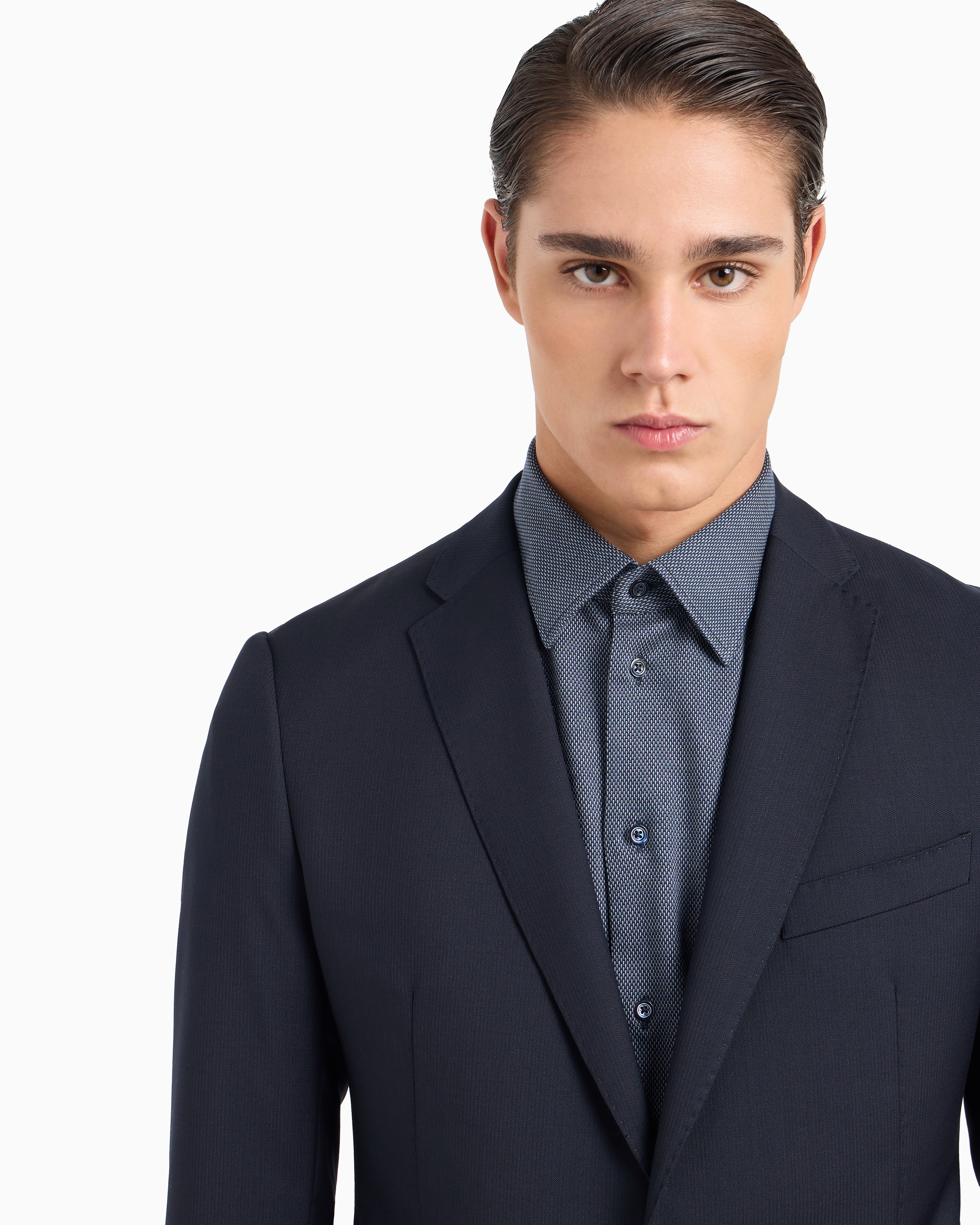 Emporio Armani Slim Fit Suit Micro Stripe Virgin Wool