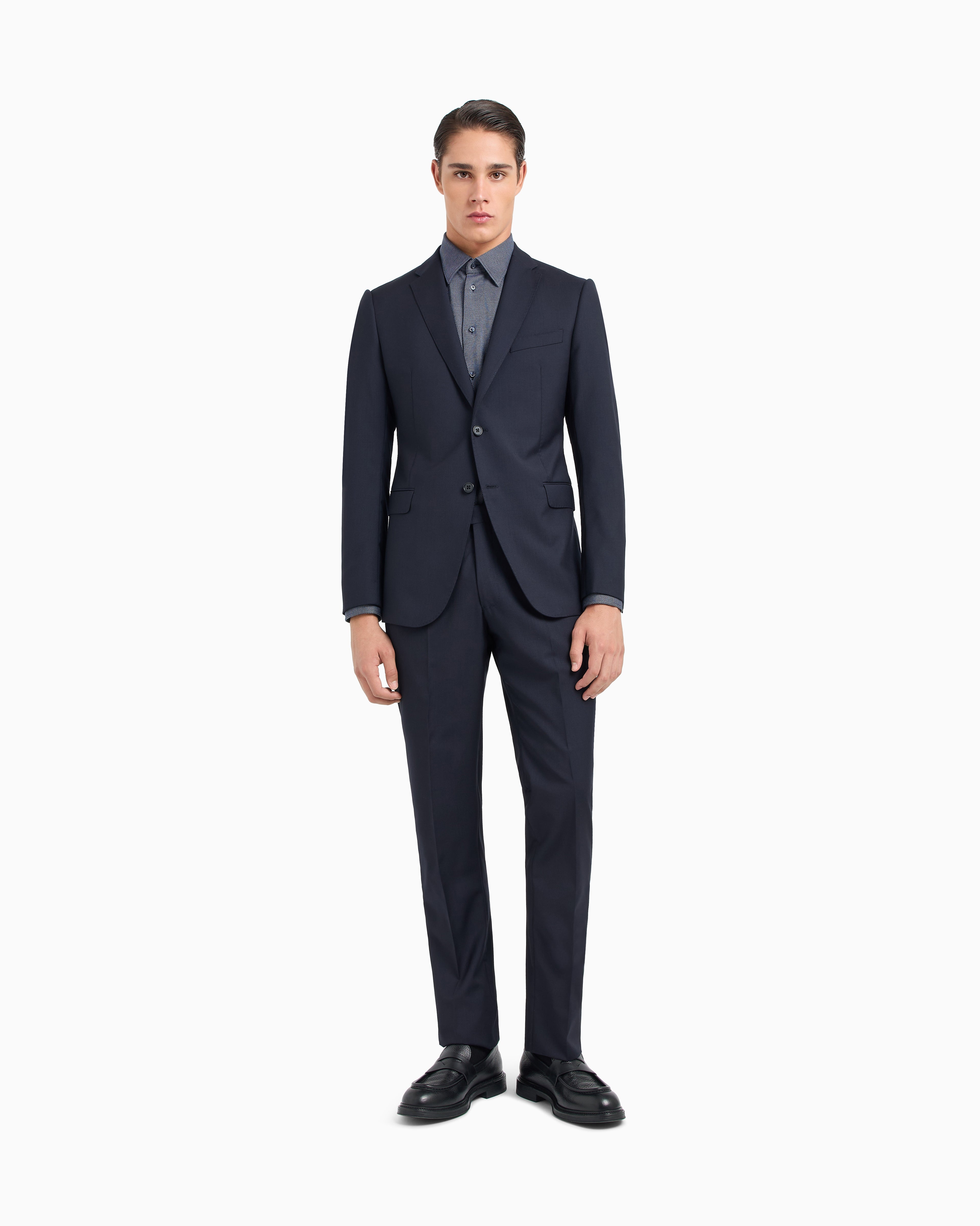 Emporio Armani Slim Fit Suit Micro Stripe Virgin Wool
