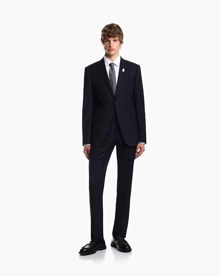 Emporio Armani Suit Self Check Virgin Wool