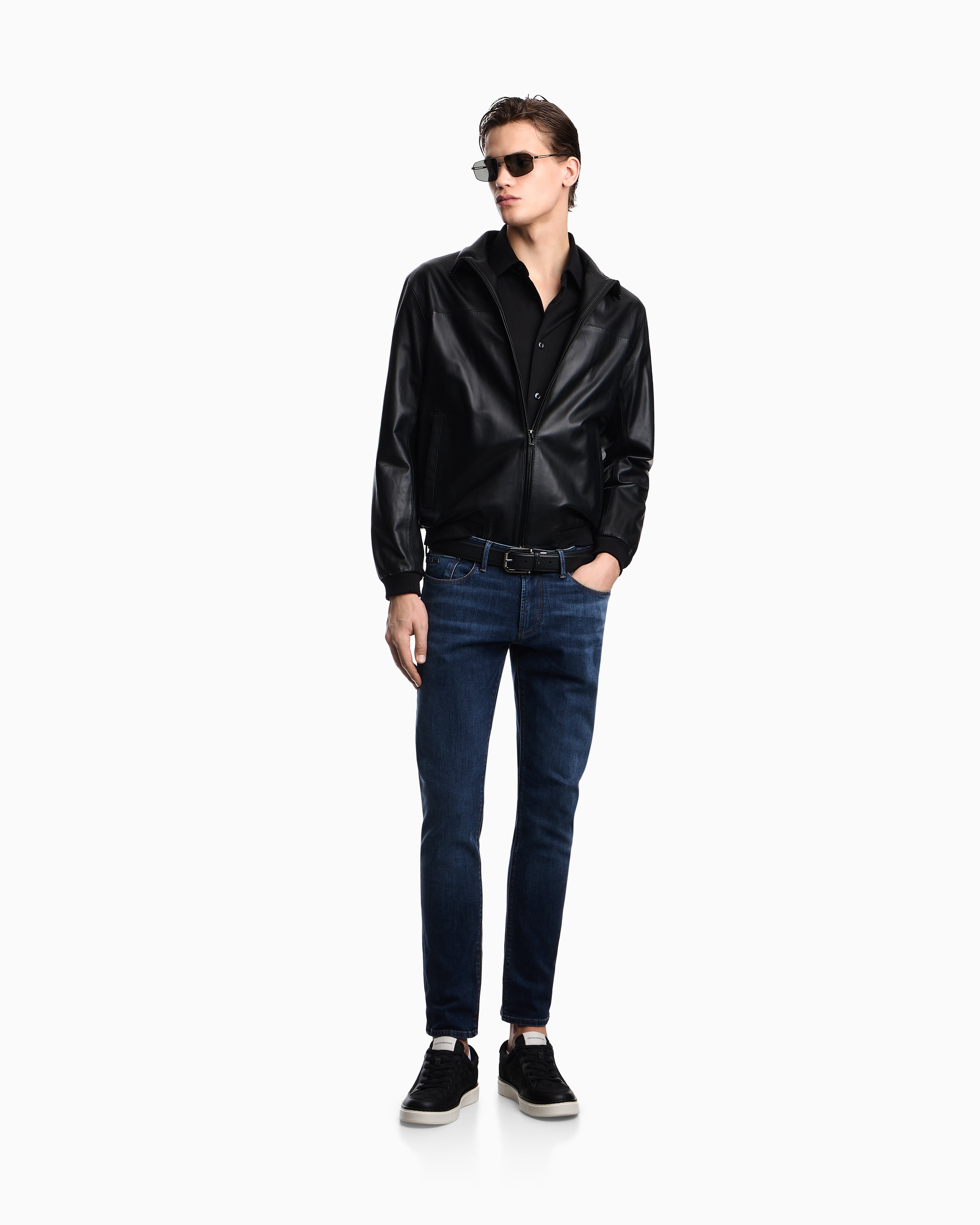 Emporio Armani Jean Slim Fit J06 Washed 11.5-oz Comfort Denim