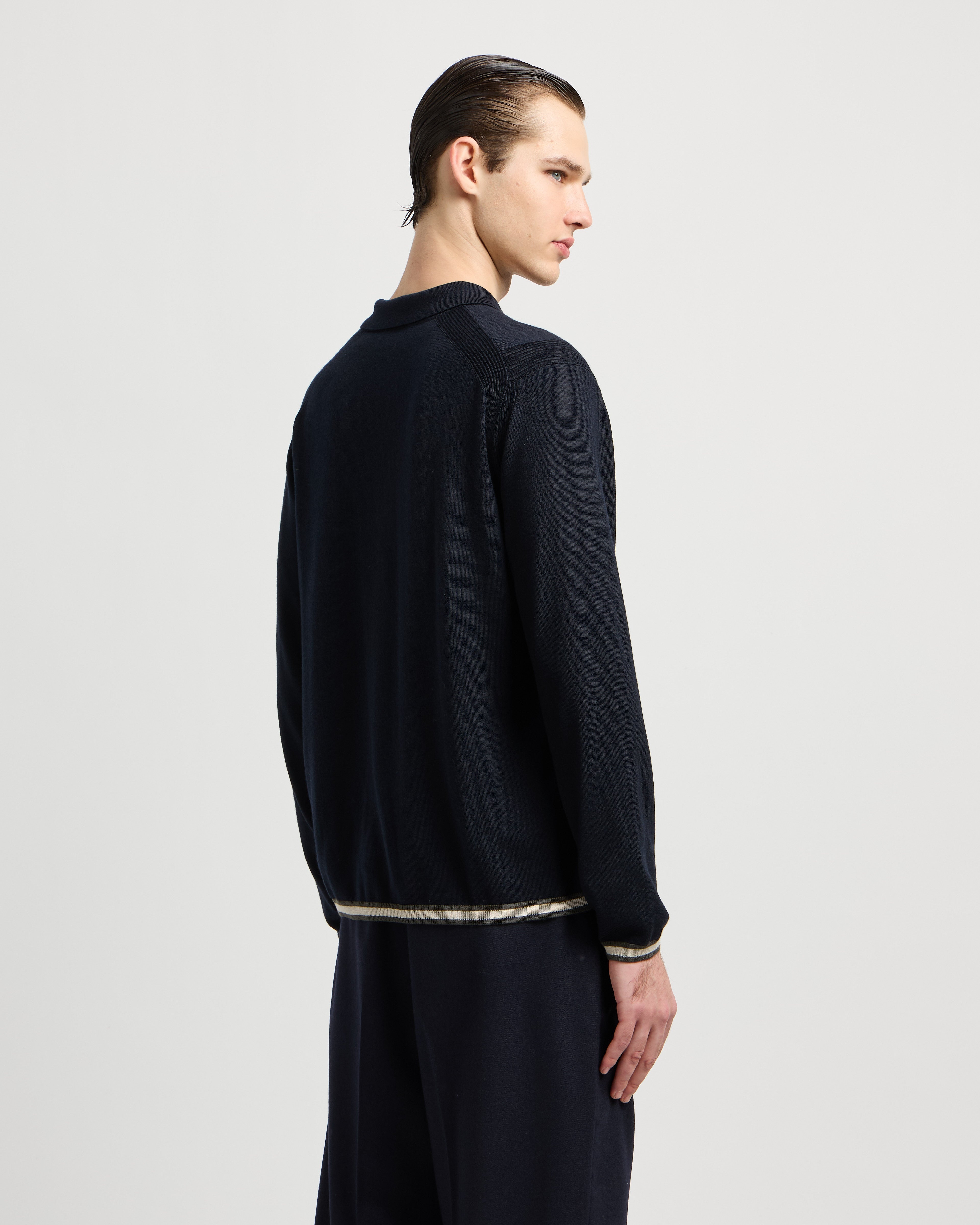 Emporio Armani Knitted Polo Virgin Wool