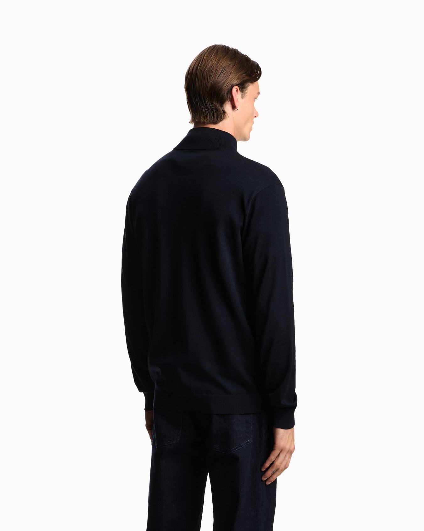 Emporio Armani Virgin Wool Full Zip Cardigan