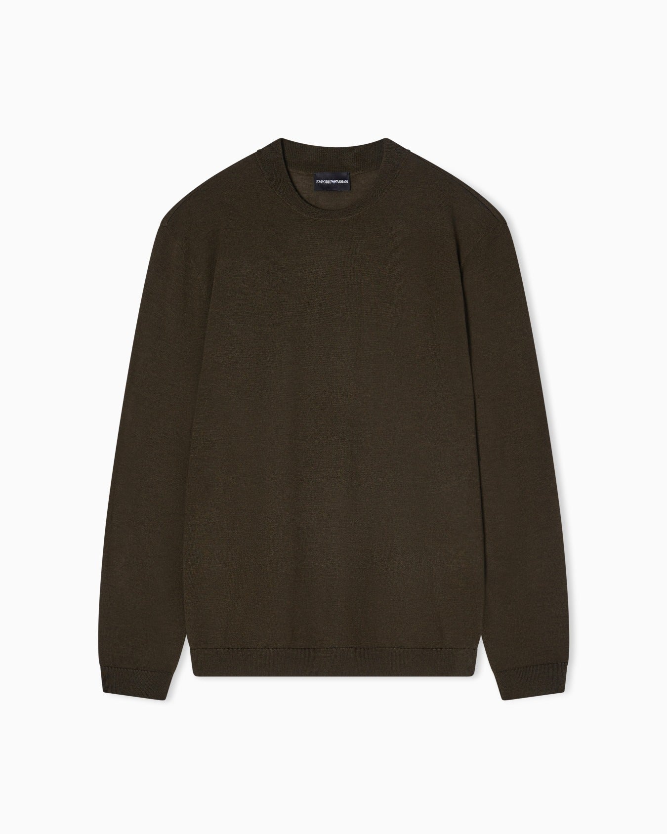 Emporio Armani Travel Essential Plain Knit Virgin Wool Jumper