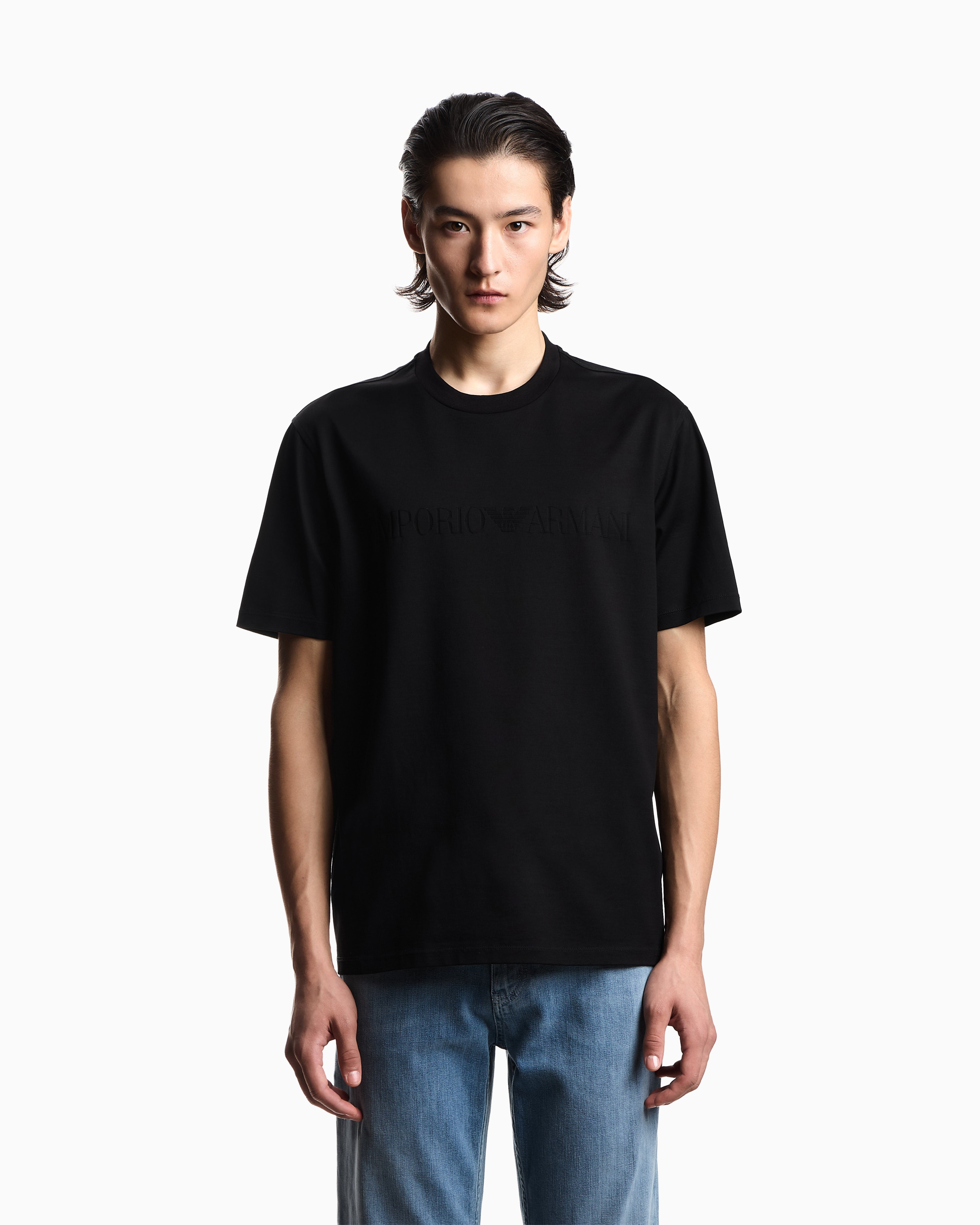 Emporio Armani Jersey T-shirt intarsia logo