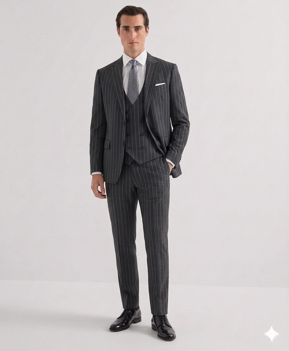 DM Tailors 3 Piece Suit Pure Wool 008