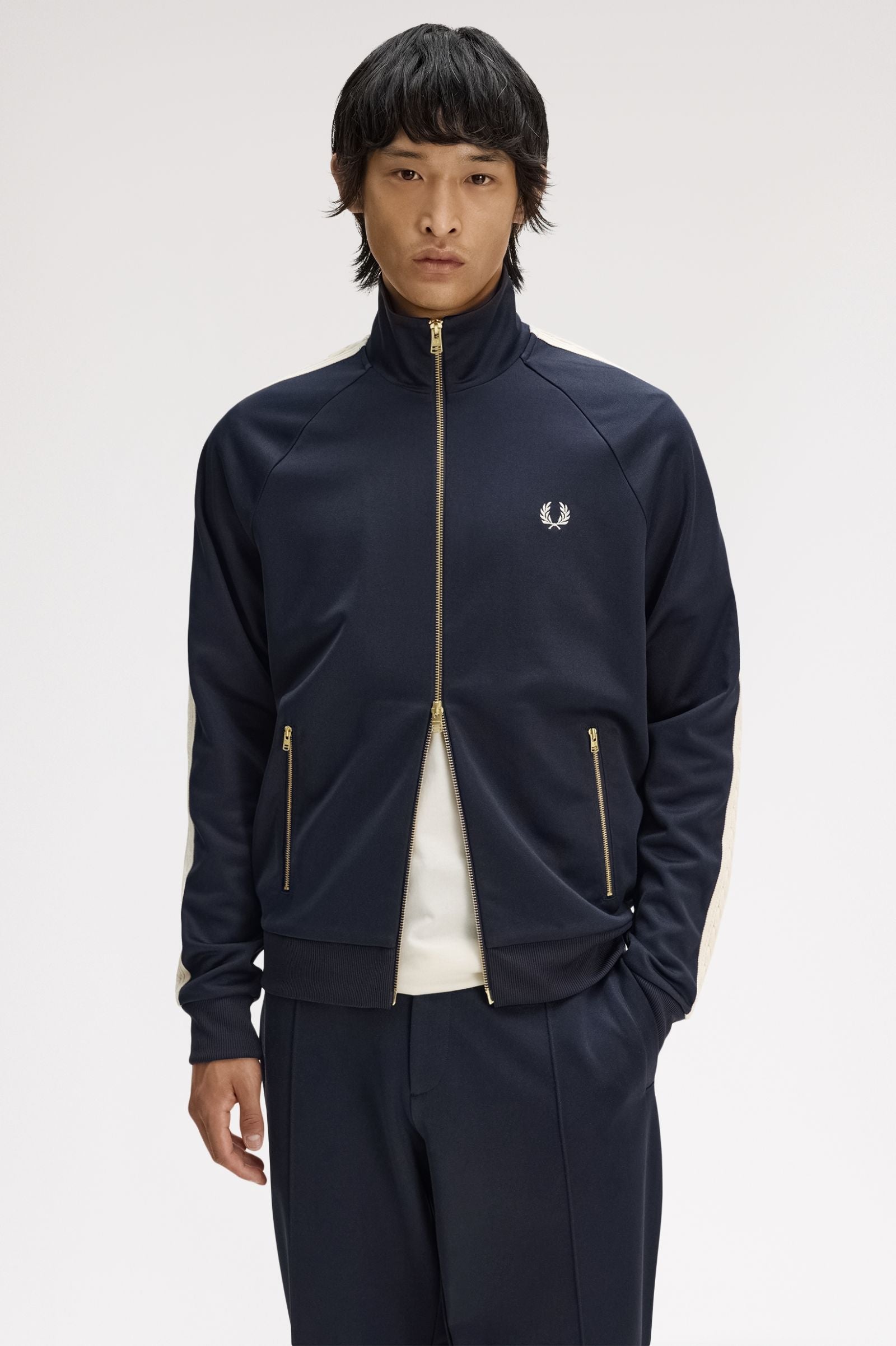 Fred Perry Cable Knit Sleeve Track Jacket