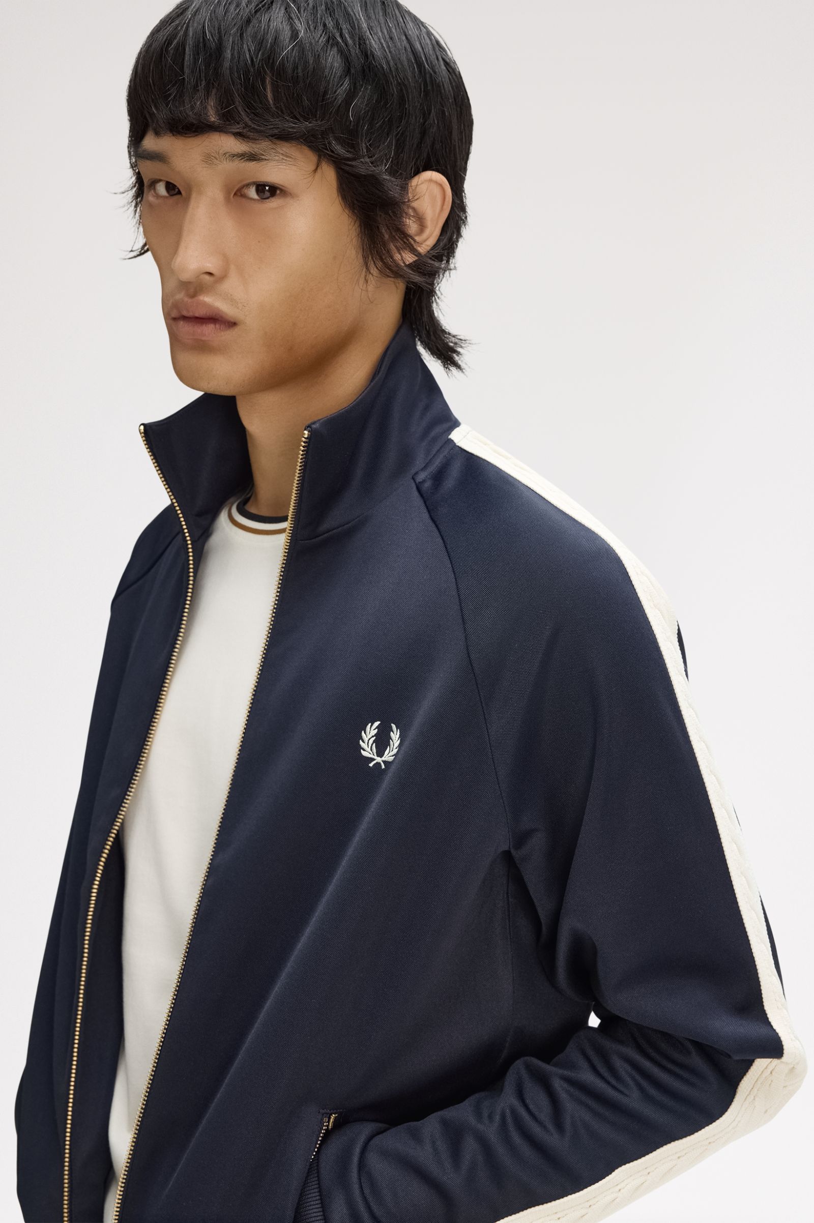 Fred Perry Cable Knit Sleeve Track Jacket