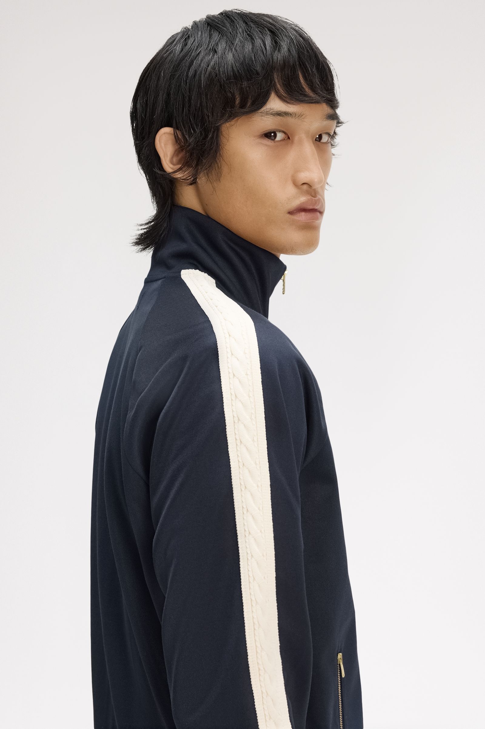 Fred Perry Cable Knit Sleeve Track Jacket