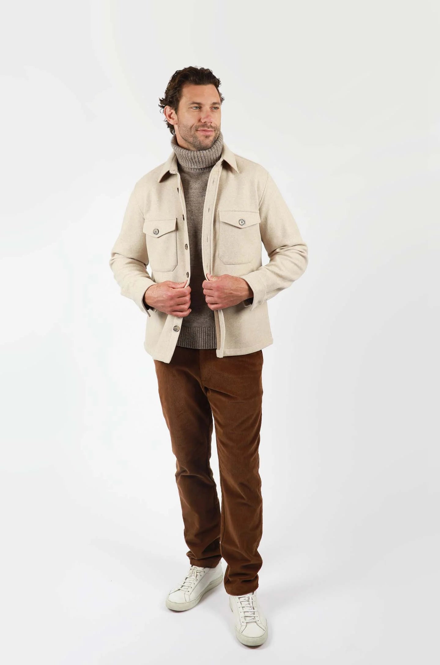 James Harper Button Down Fleece Jacket