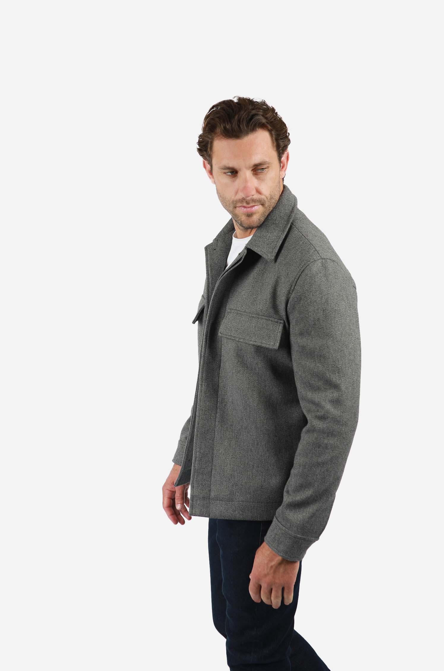 James Harper Button Down Jacket Chest Pockets