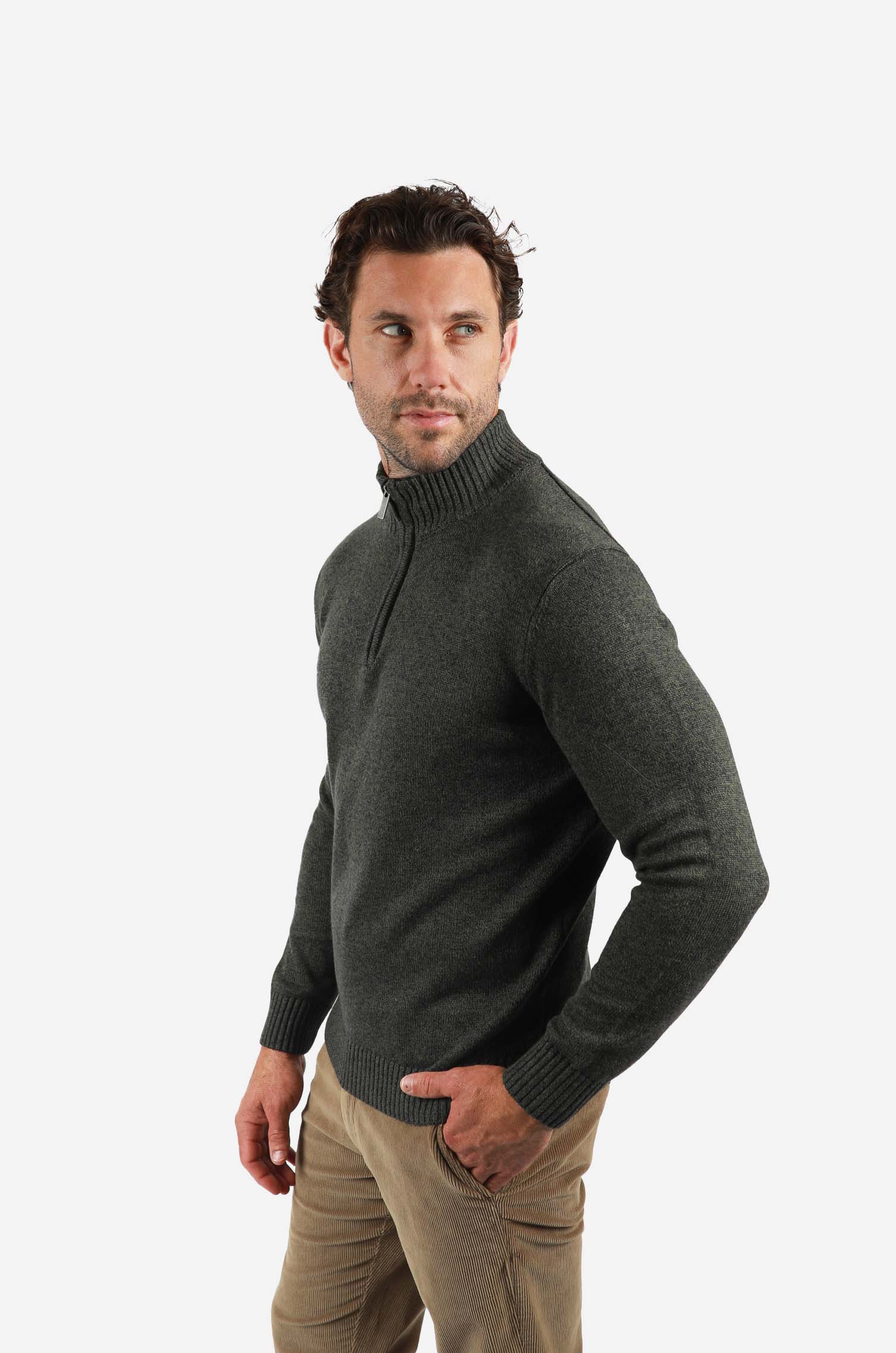 James Harper Quater Zip Cotton Stretch Knit